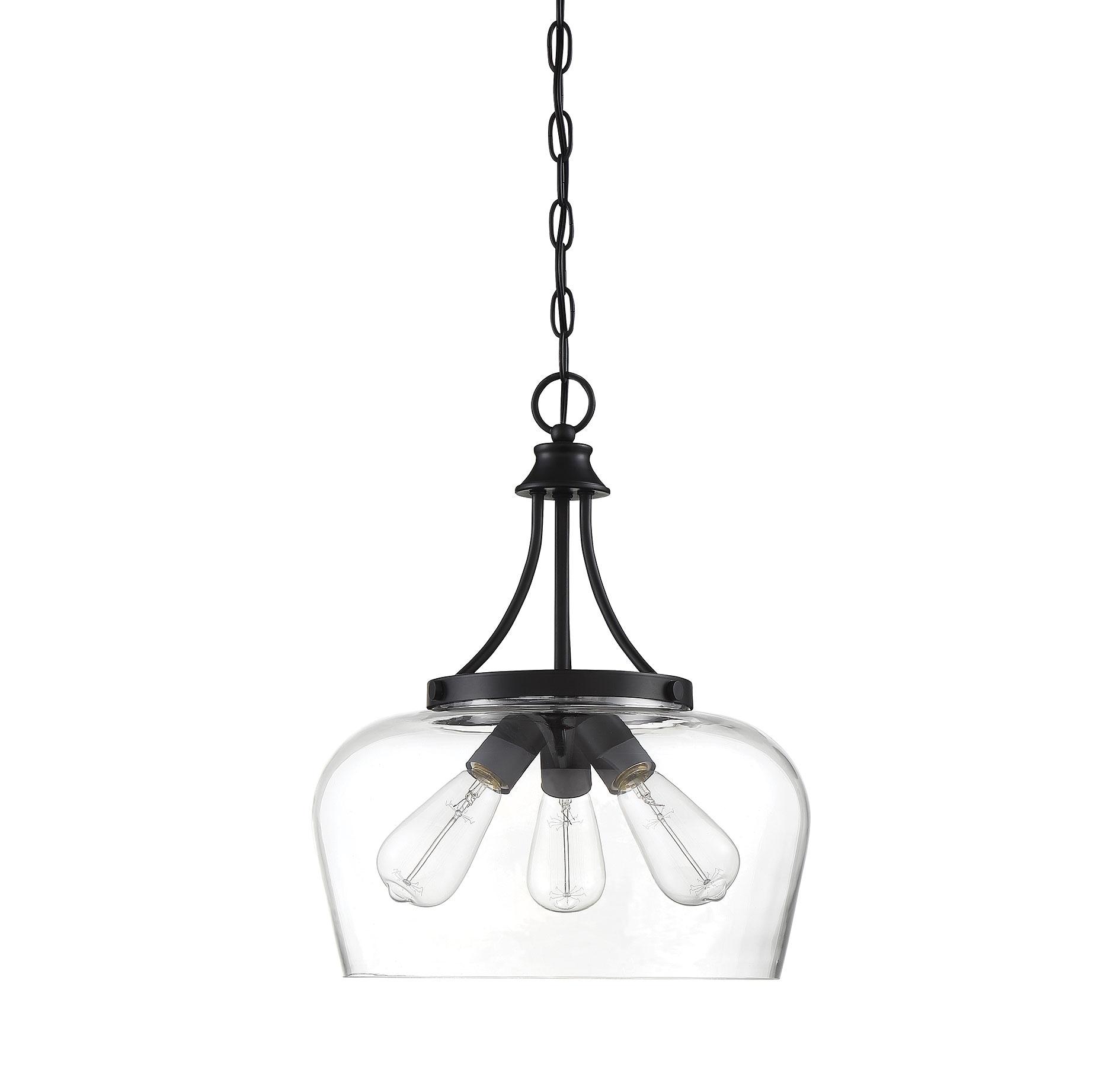 Savoy House Octave 3 - Light Pendant in  Black