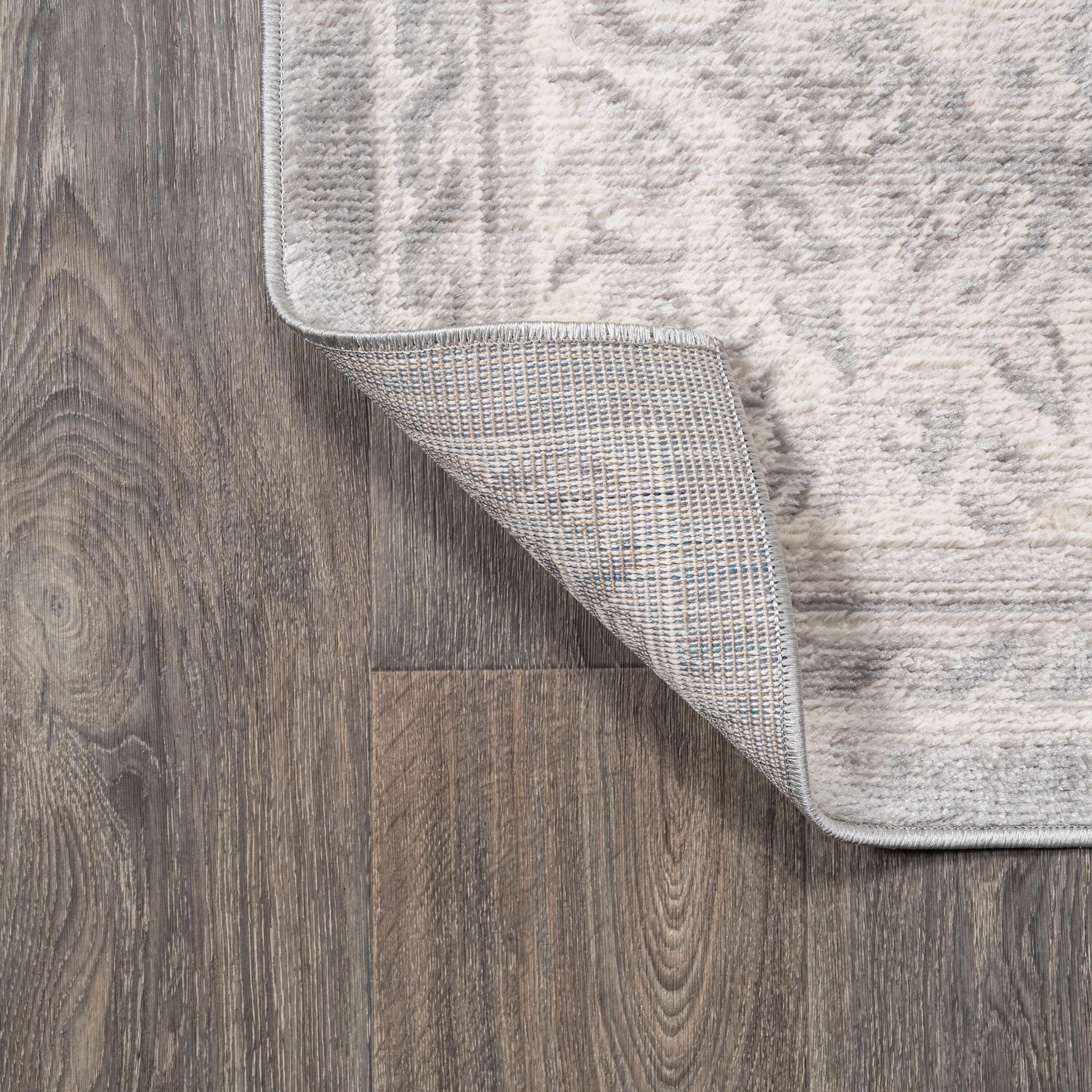 4'x6' Rosalia Cottage Medallion Area Rug, Ivory/Gray - JONATHAN Y