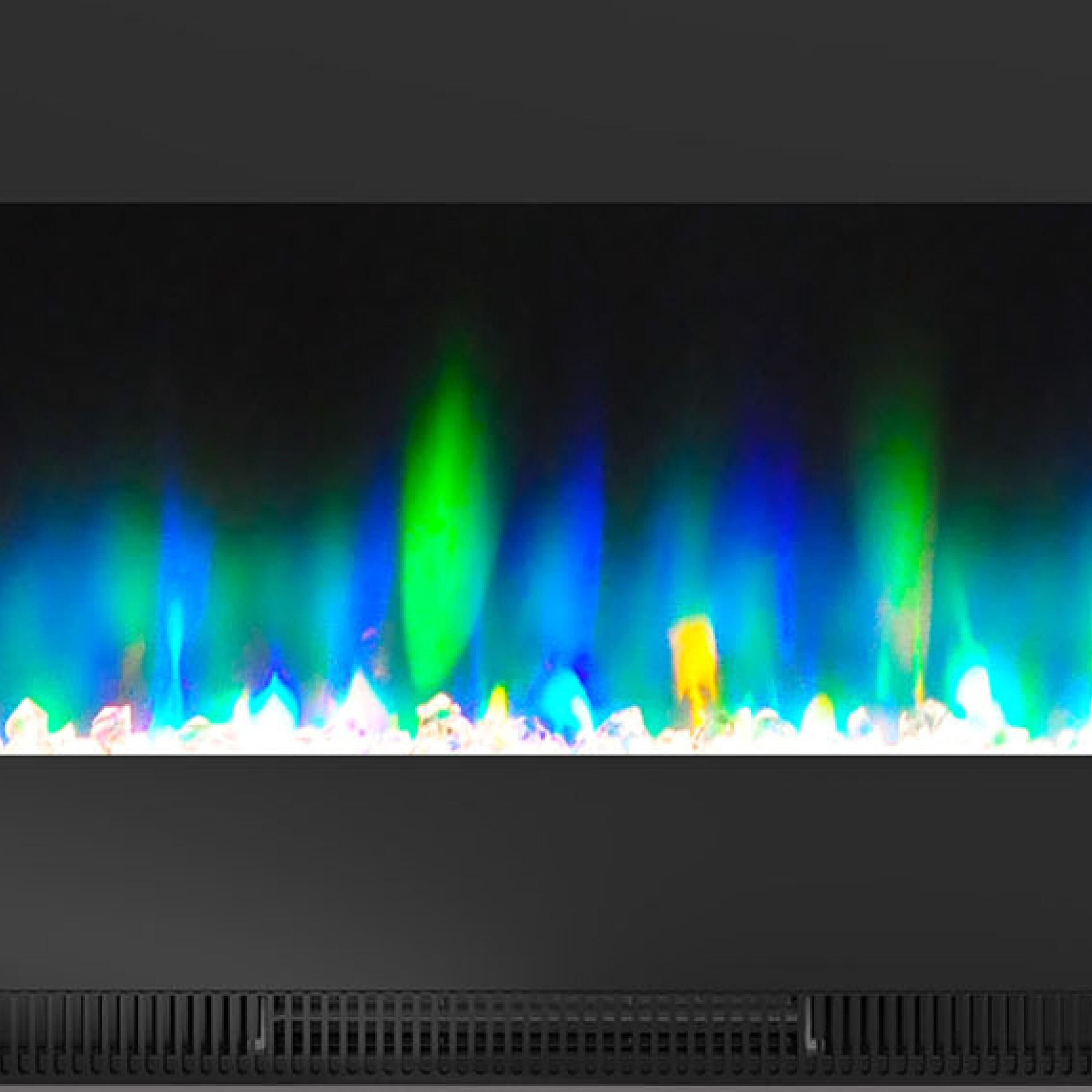 Cambridge Cambridge Wall Mount Electric Fireplace Heater with Remote Control for Indoor Use in Living Room, Bedroom, Home Office