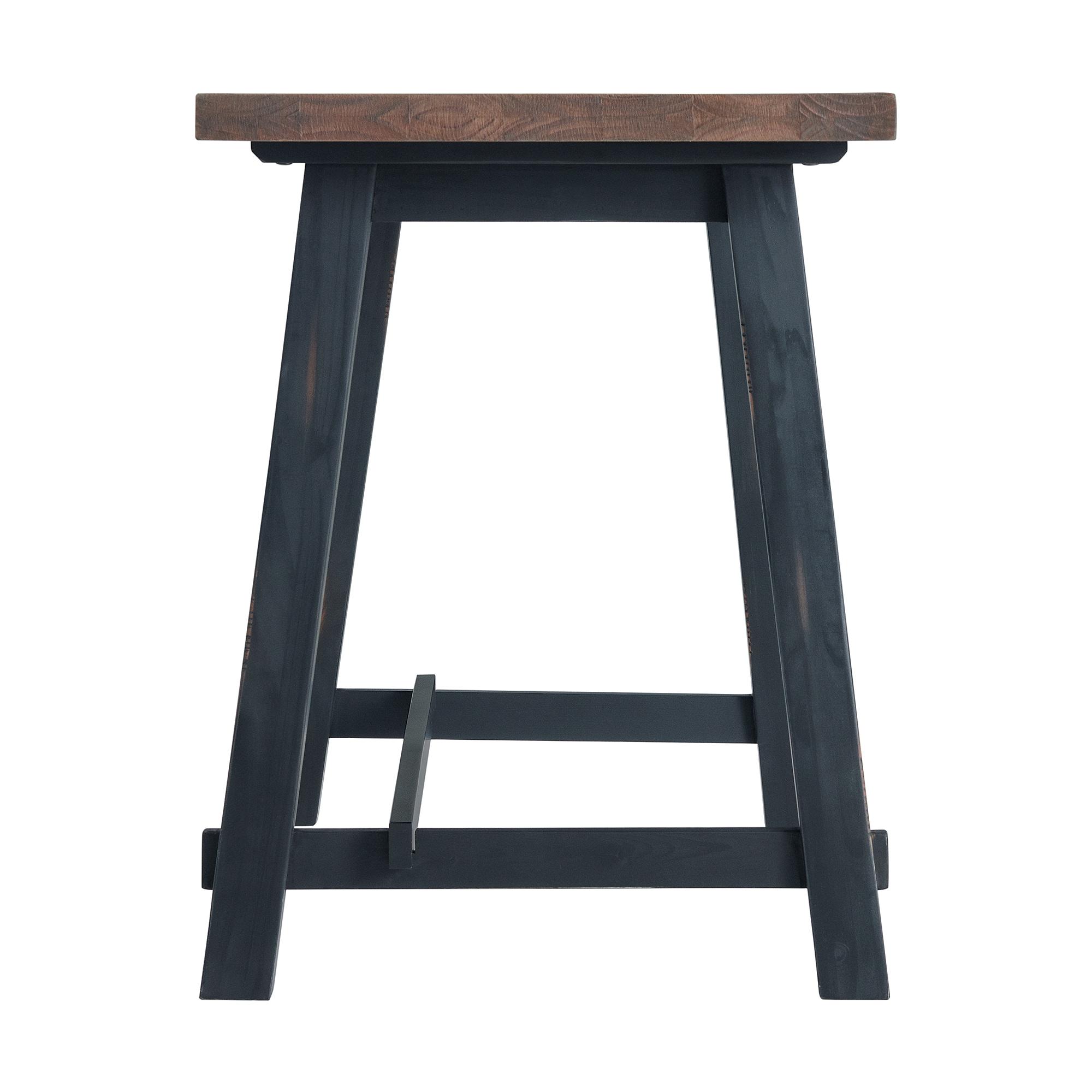 48" Adam Solid Wood Desk Rustic Natural - Alaterre Furniture: Stained Finish, No Storage, Home Office