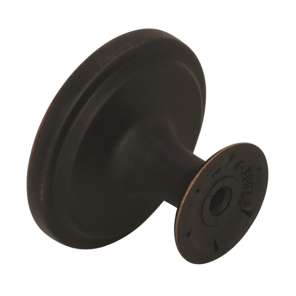 Oil Rubbed Bronze Round Cabinet Knob with Mounting Hardware