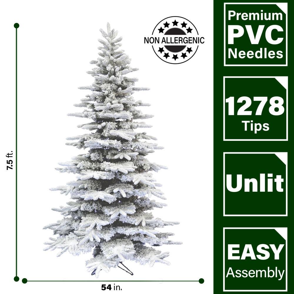Fraser Hill Farm Fraser Hill Farm Unlit Snow Flocked Pine Valley Flocked Christmas Tree