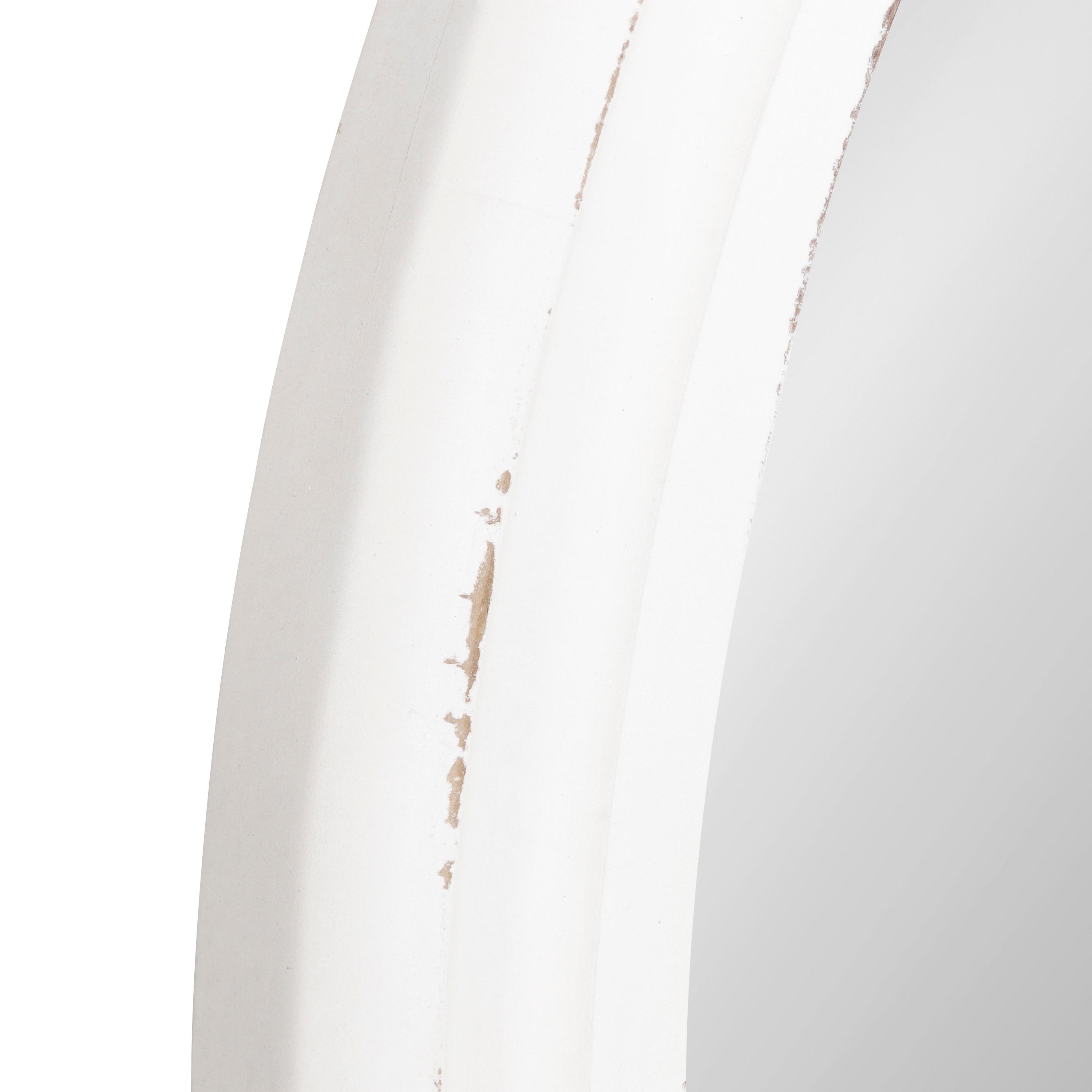 WallBeyond 28" Wood Round Mirror White