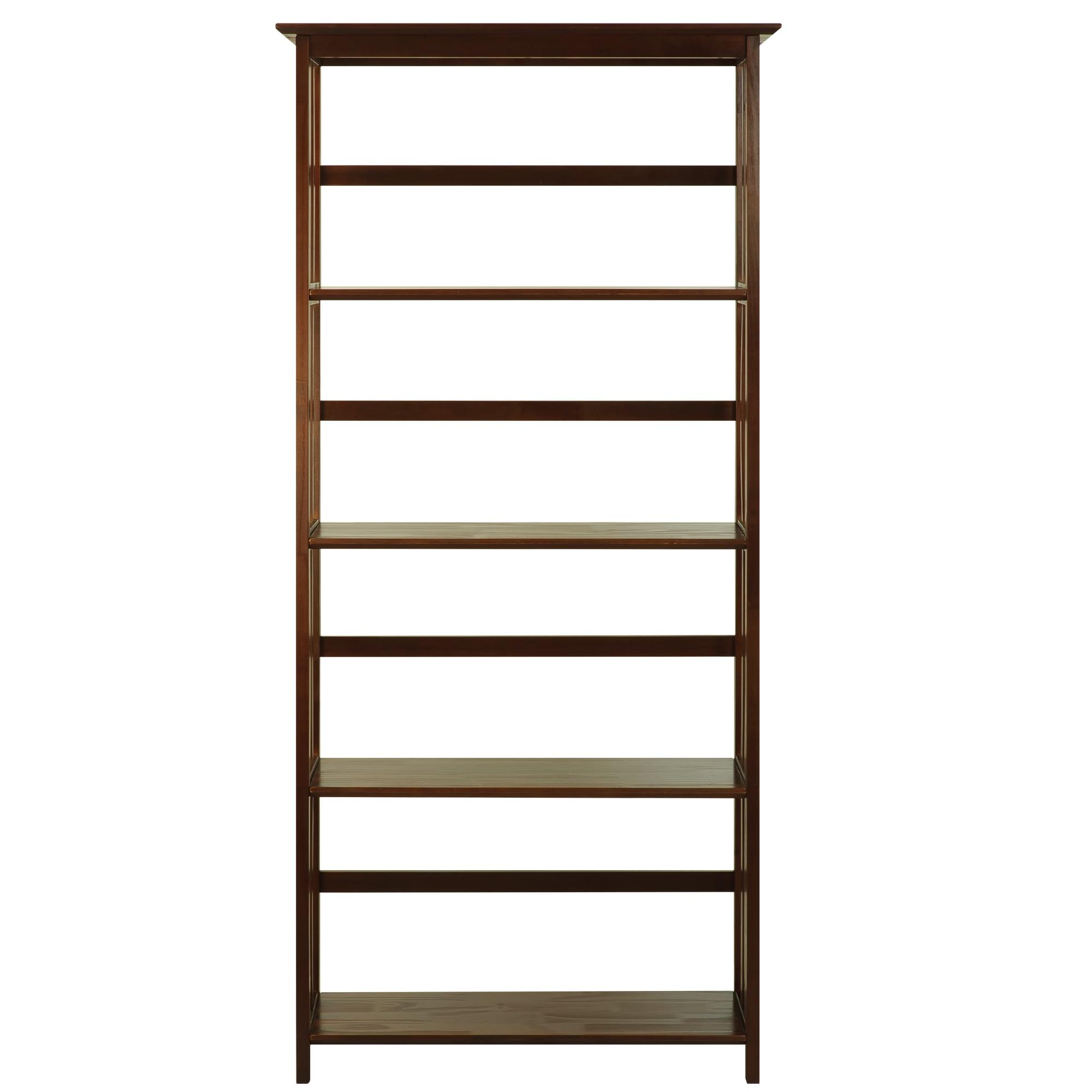 Casual Home Mission Style 5-Shelf Bookcase, Walnut
