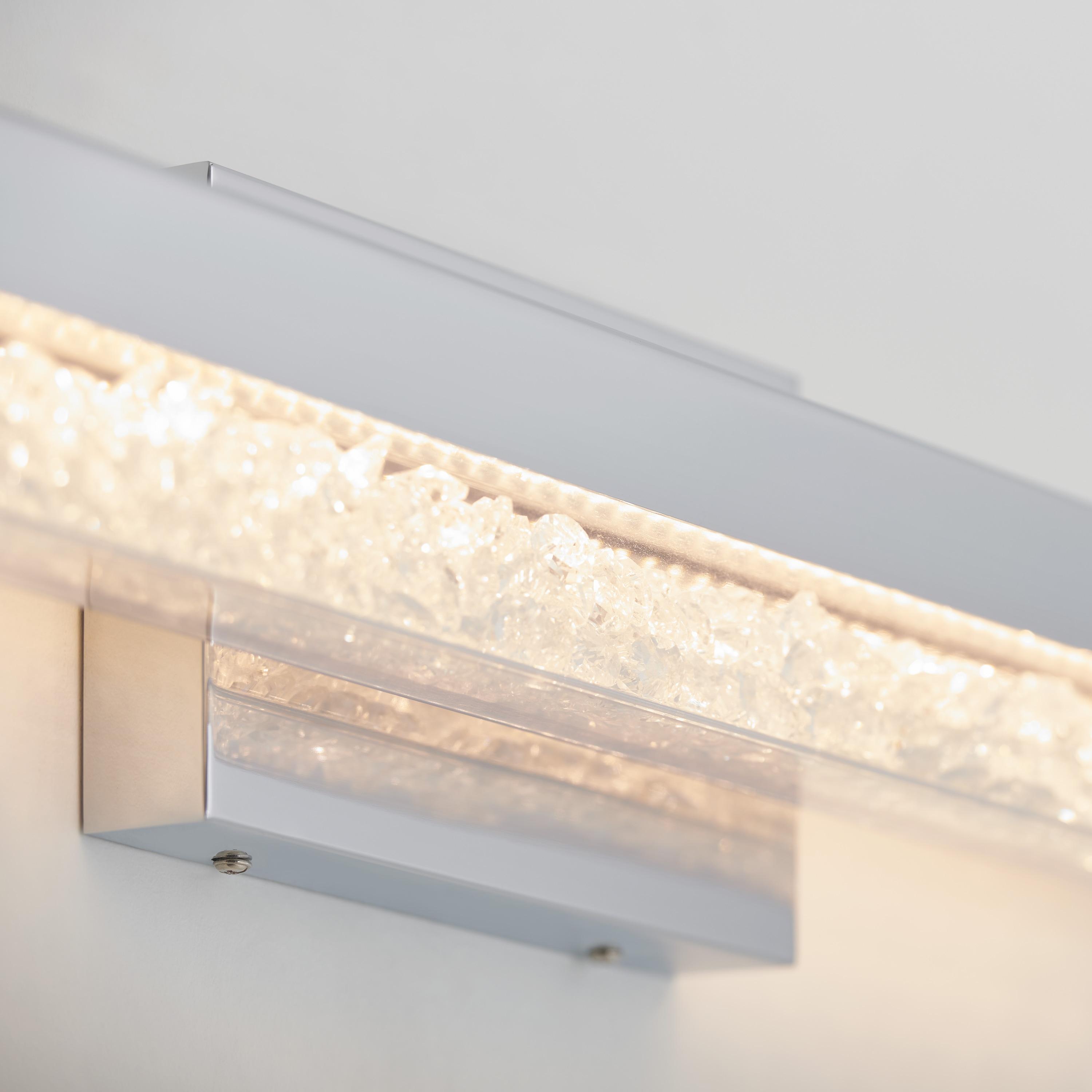 Artika Riviera 27 in. 1-Light Chrome Modern Integrated LED Vanity Light Bar for Bathroom with Crystals
