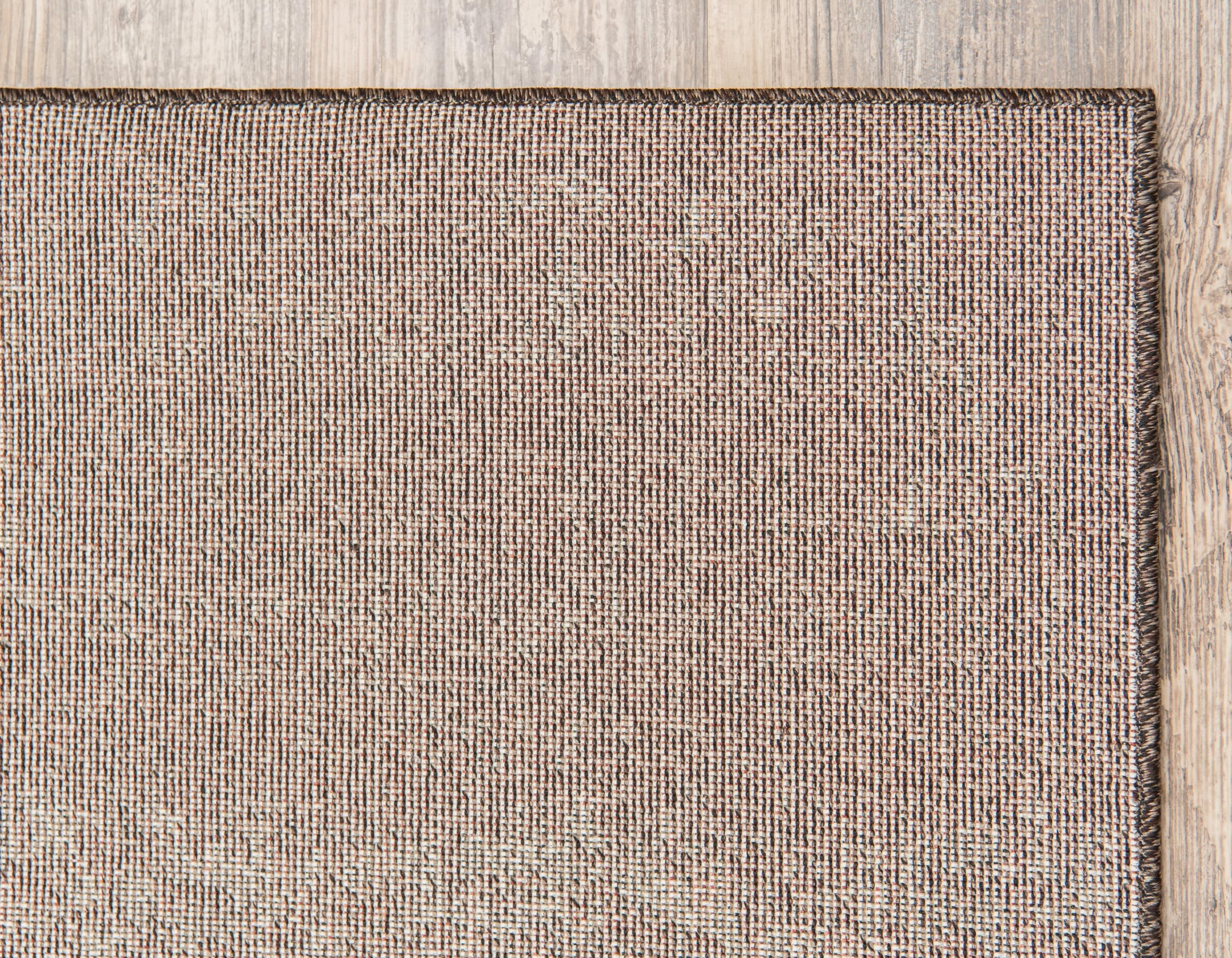Unique Loom Del Mar Collection Area Rug - Lucille (5' 3" x 8' Rectangle Brown/Ivory)