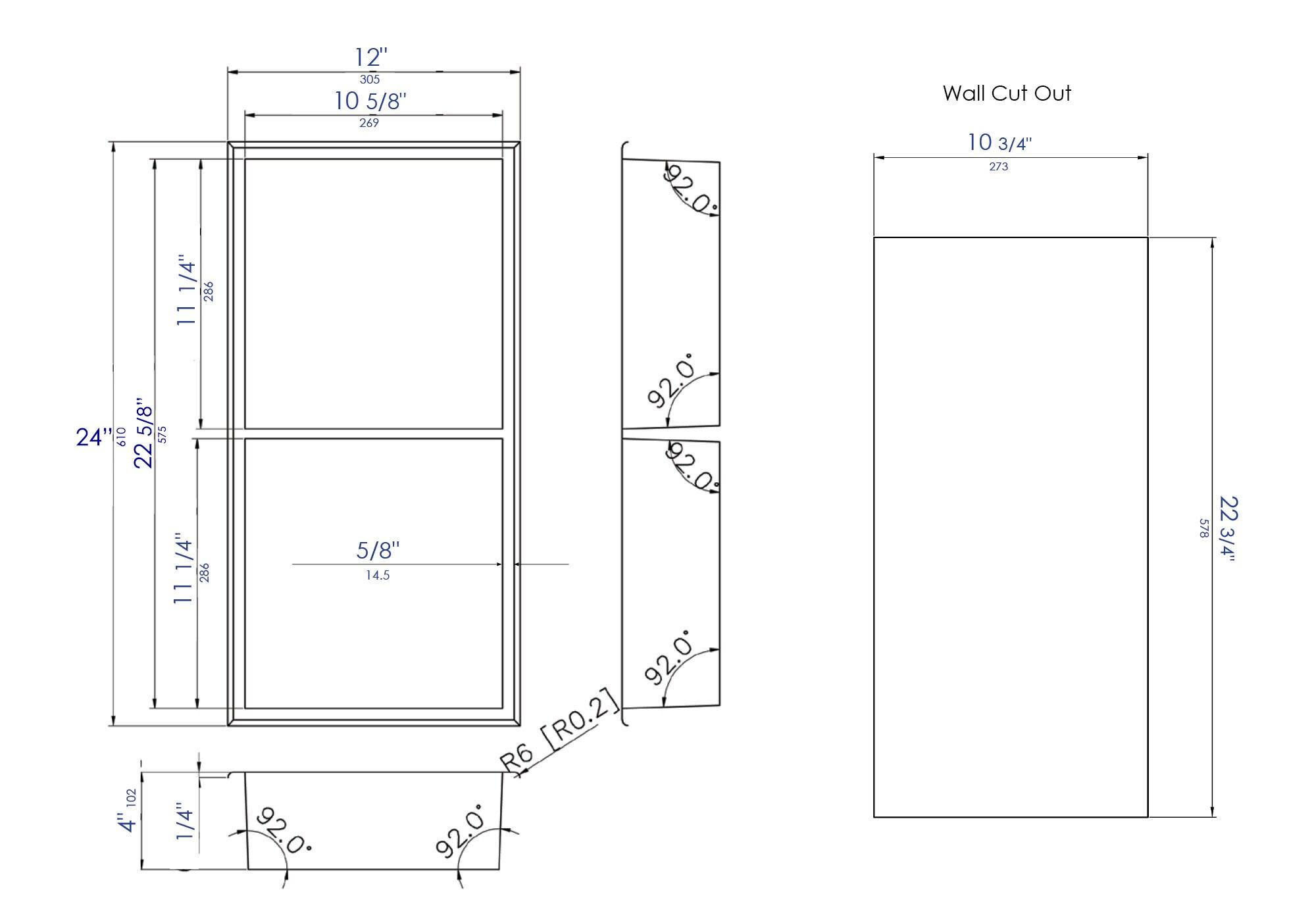 Stainless Steel Double Shower Niche