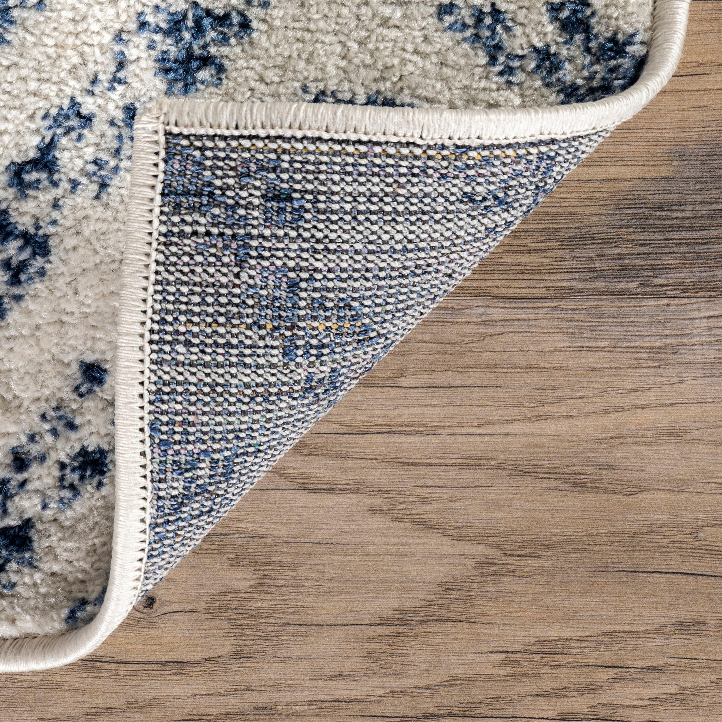 Nuloom Rosanne Chevron 7x9 Indoor Area Rug for Living Room Bedroom Dining Room Kitchen, Blue/Ivory