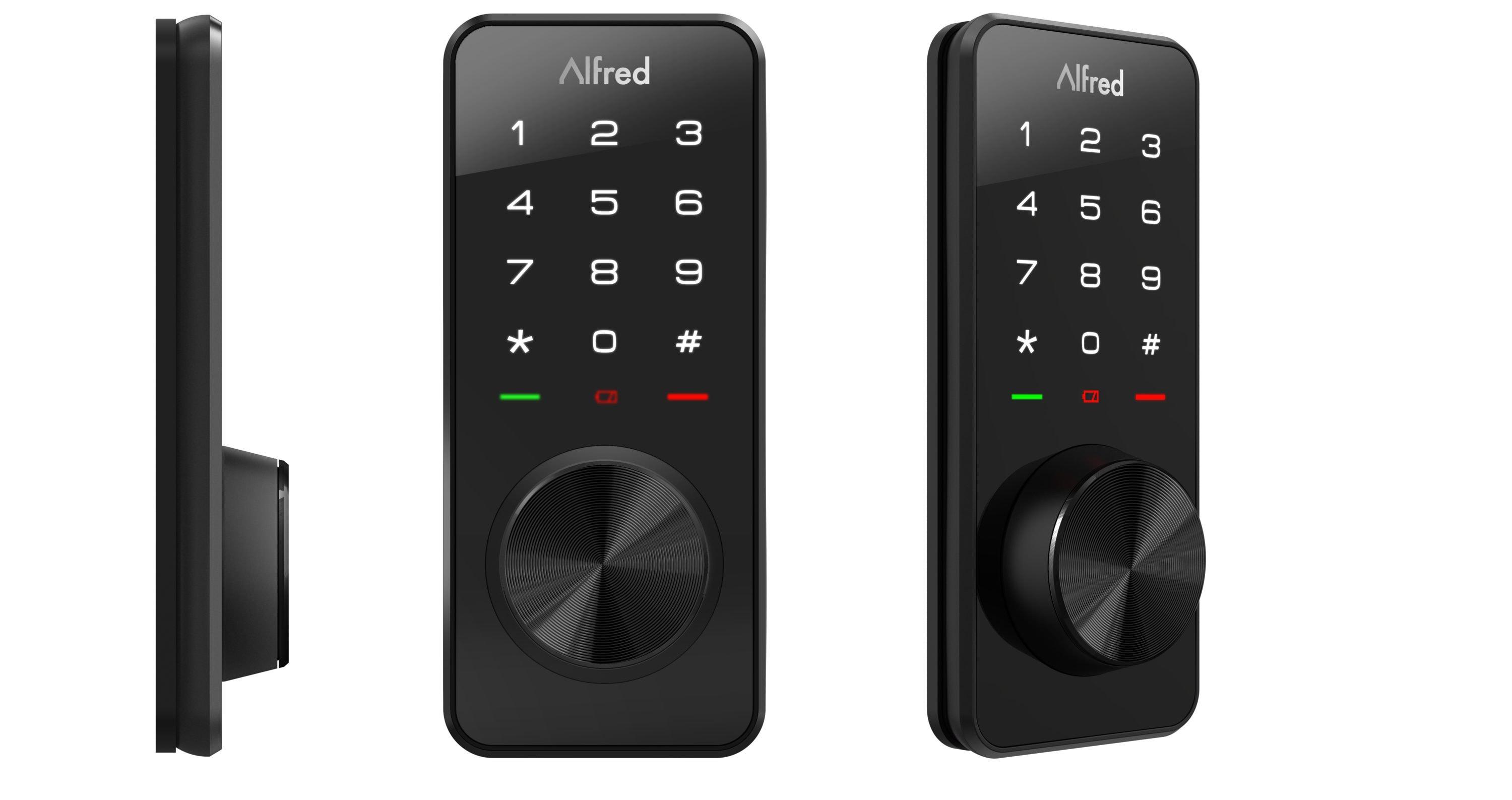 Alfred DB1 Smart Deadbolt Lock Z-Wave With Key - Black