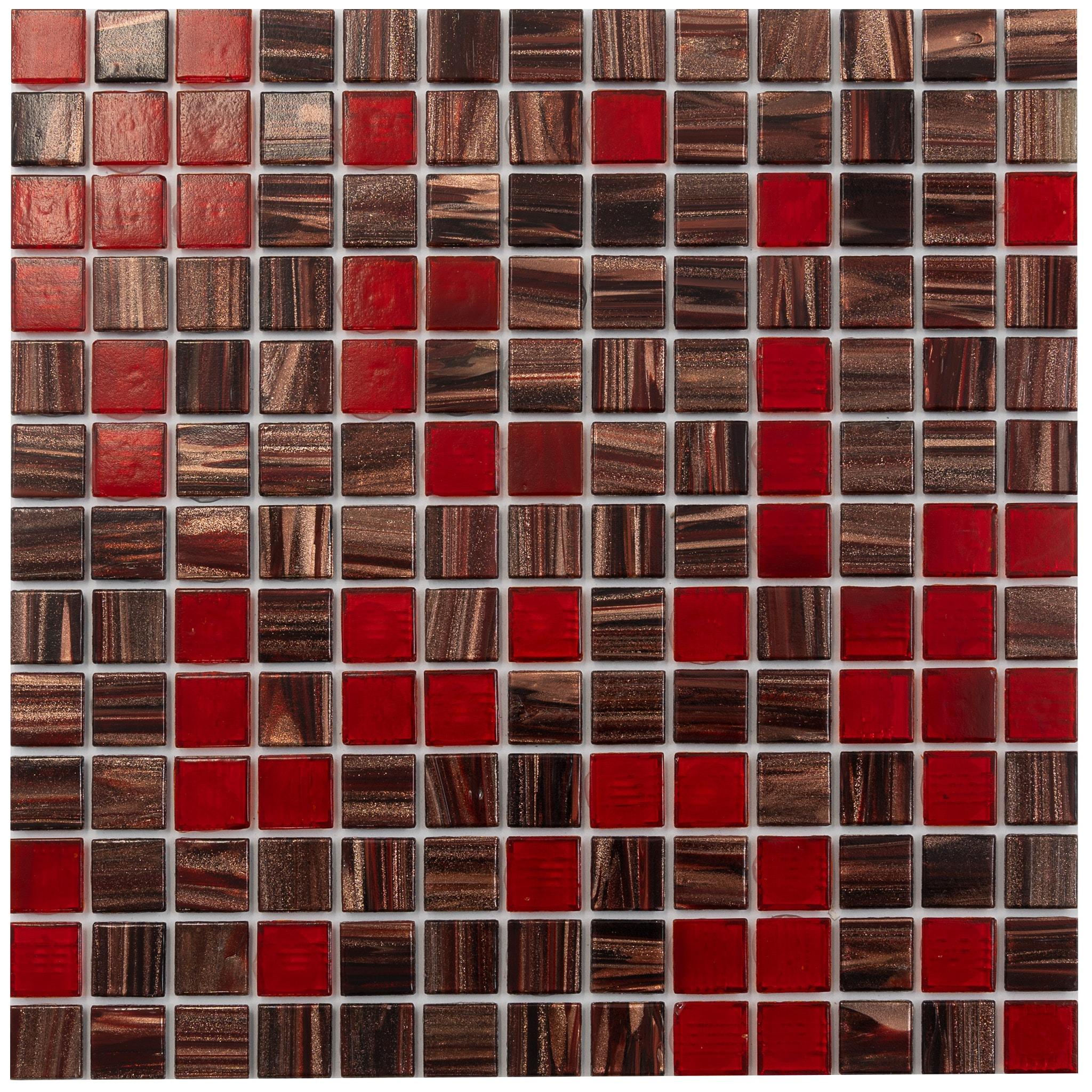 Mingles 0.8" x 0.8" Glass Grid Mosaic Wall & Floor Tile