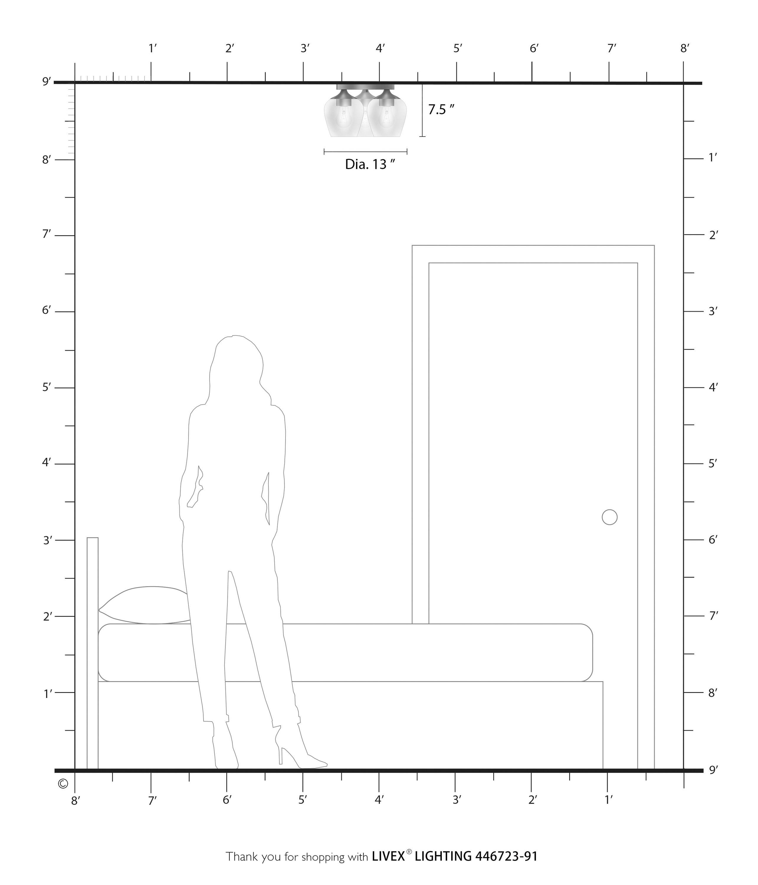Willa Arlo™ Interiors Chrisha Orizaba 3-Light 13" Flush Mount