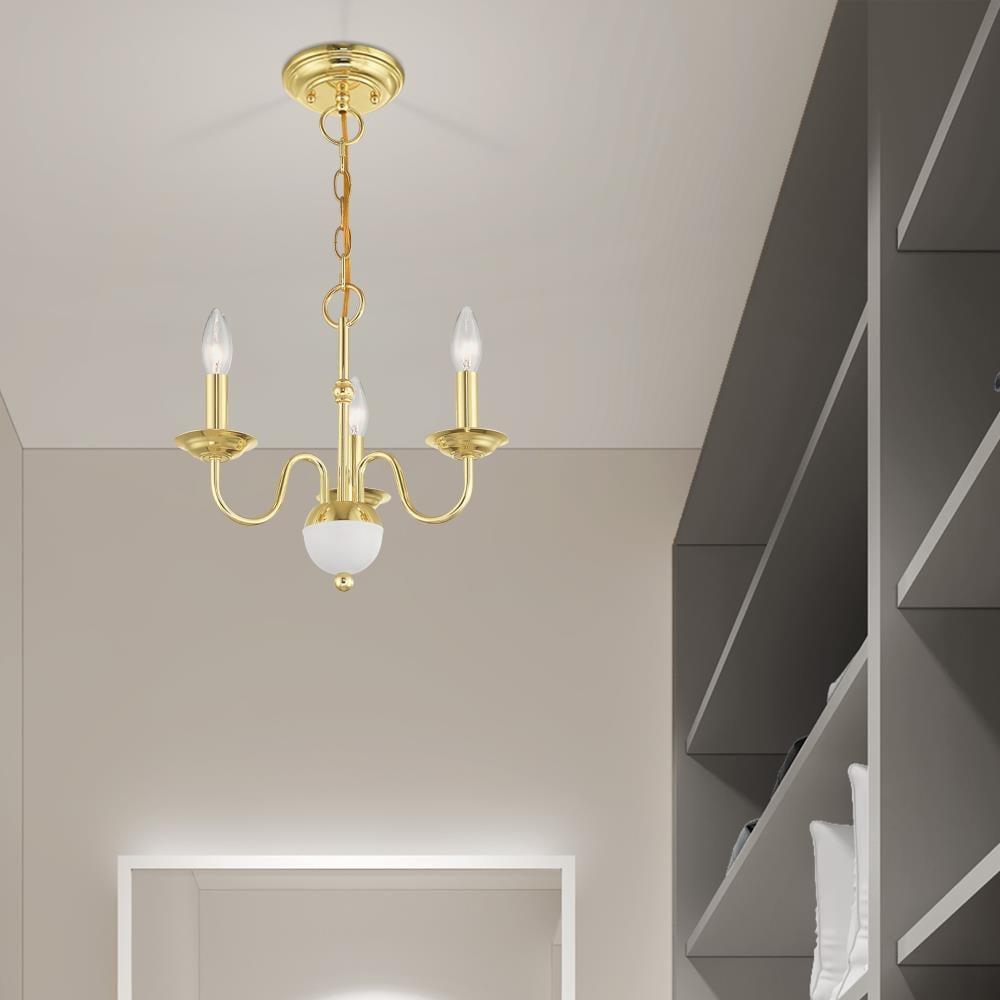 Livex Lighting Windsor 3 - Light Chandelier in  Polished Brass
