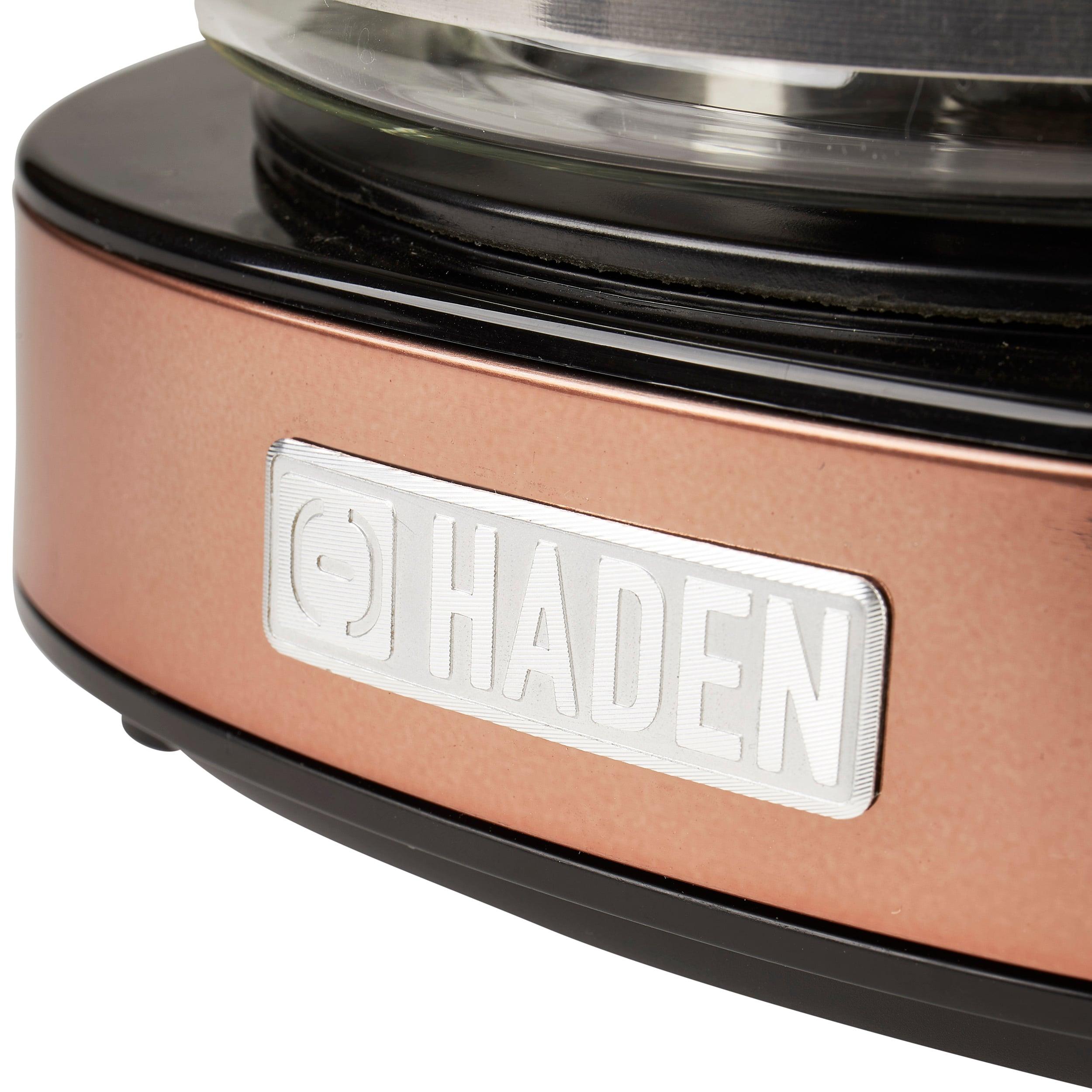 HADEN Black and Copper Programmable Drip Coffee Maker