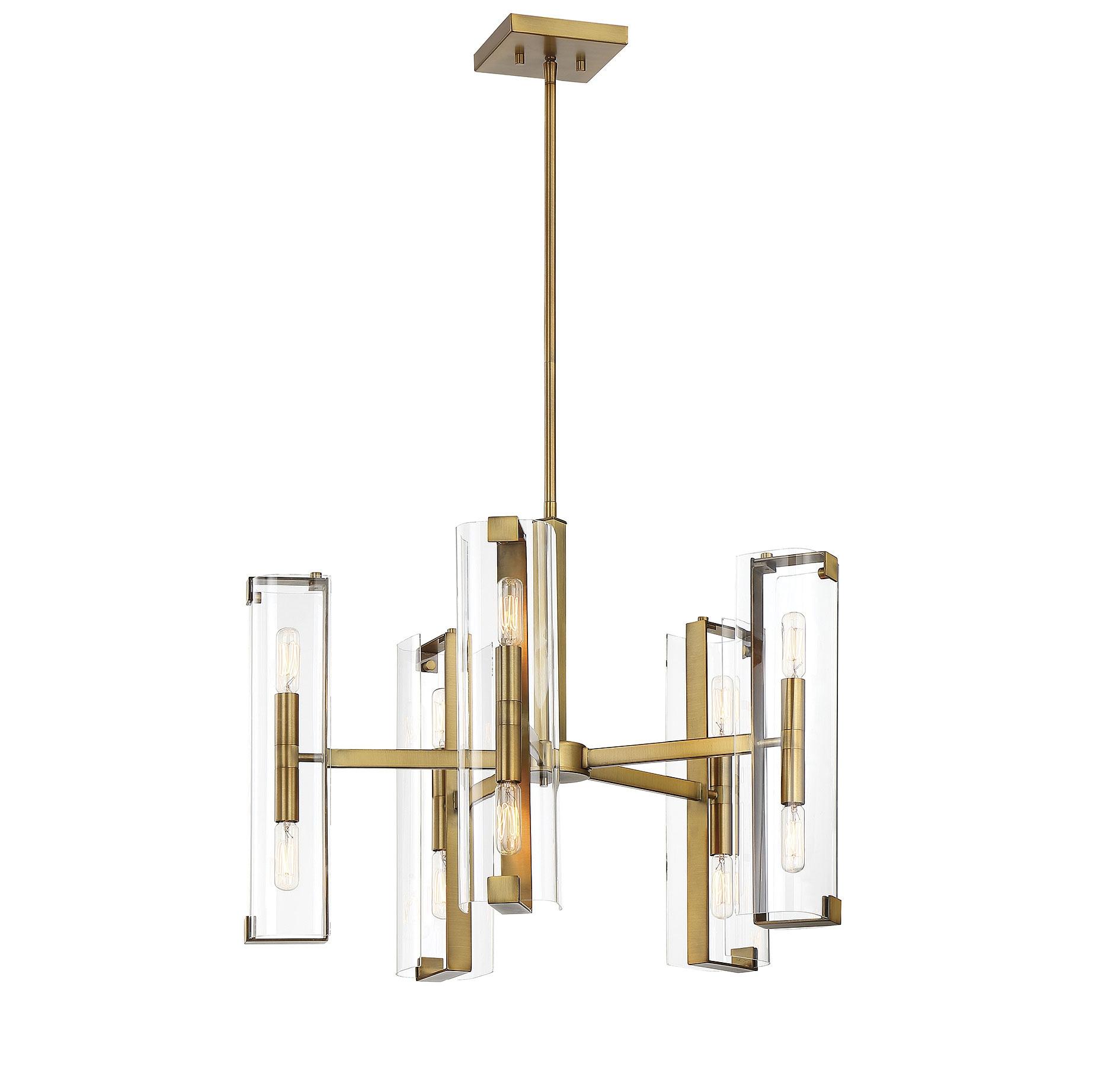 Savoy House Winfield 10 - Light Chandelier in  Warm Brass