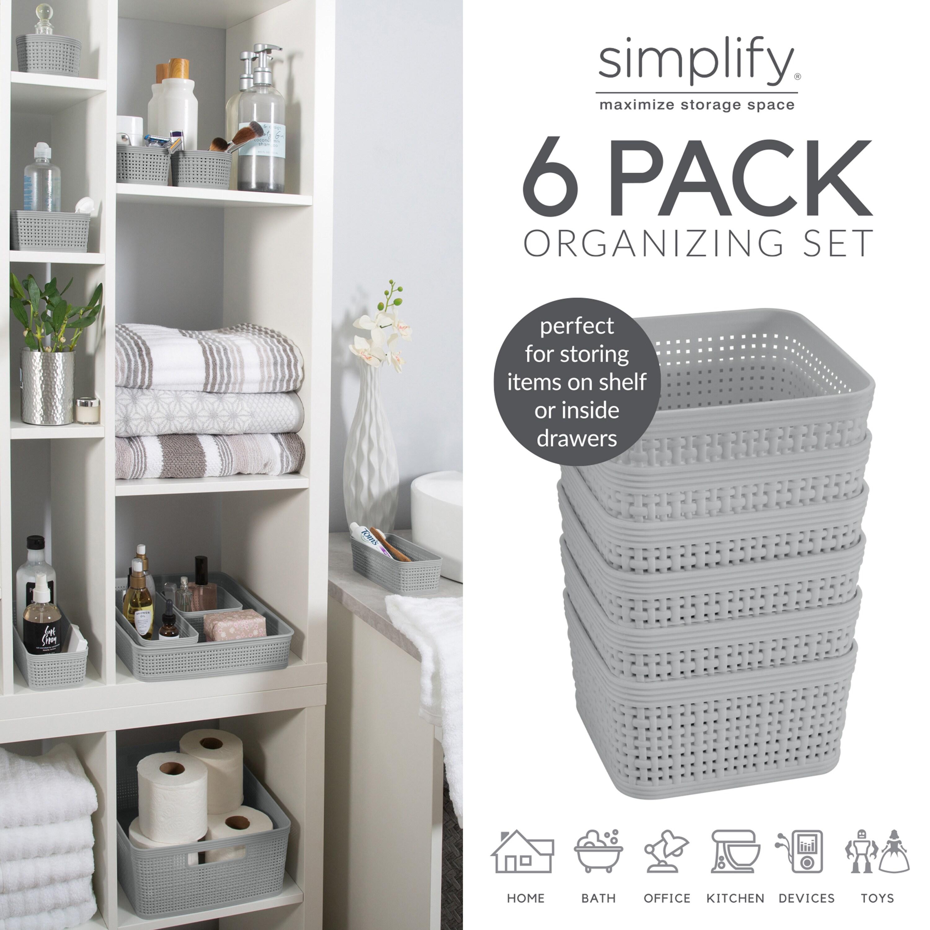 Simplify Simplify Plastic Basket (Set of 6)