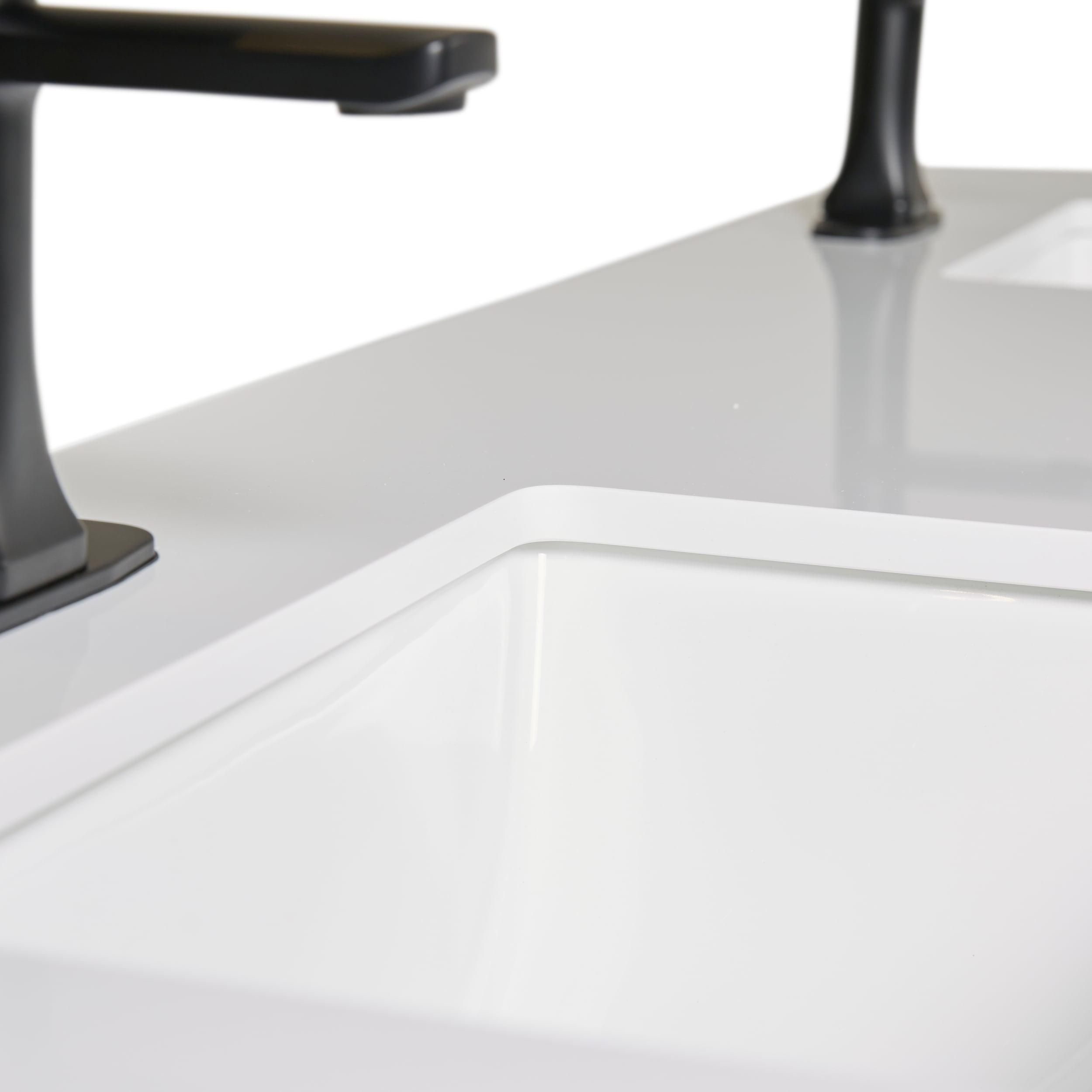Beckett 72" Freestanding Double Bathroom Vanity with Cultured Marble Top