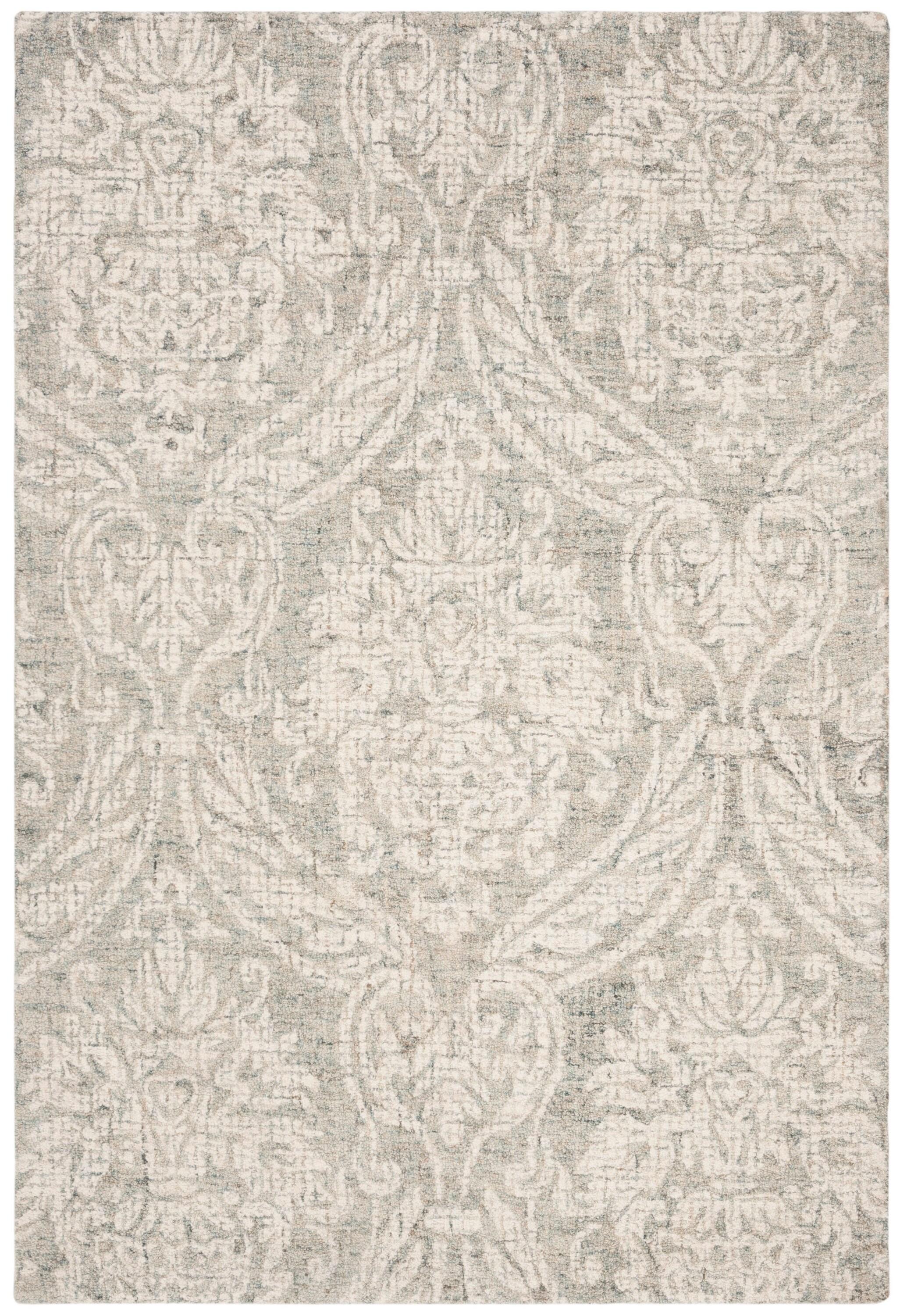 Abstract ABT204 Handmade Indoor Accent Rug - Grey/Ivory - 2'x3' - Safavieh