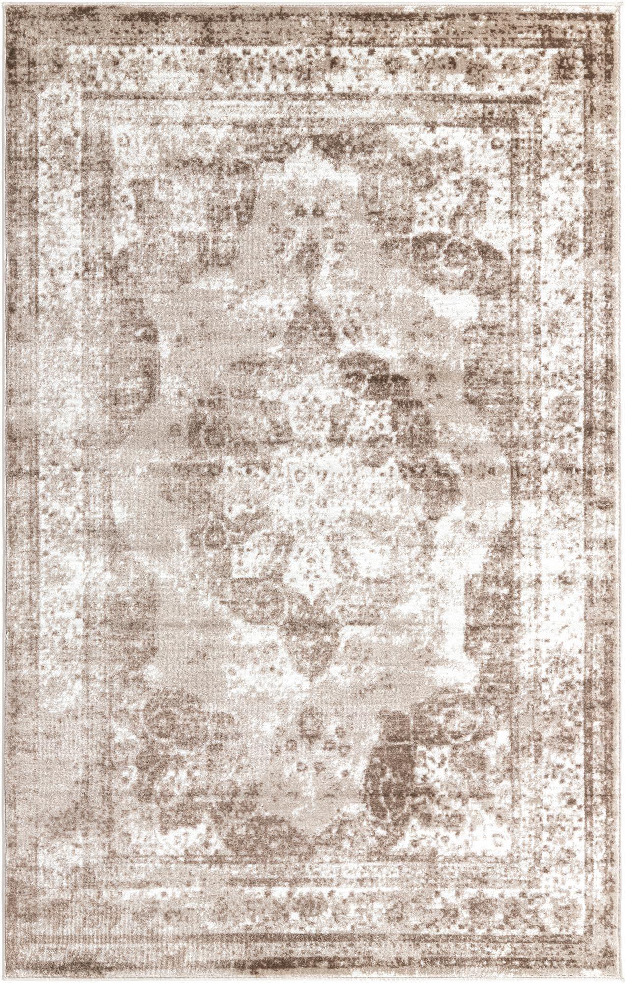 Unique Loom 8' 0 x 8' 0 Sofia Salle Garnier Beige Area Rug