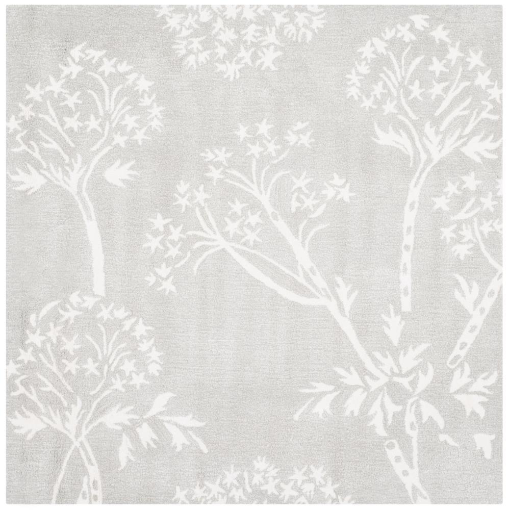 Bella BEL131 Hand Tufted Area Rug - Slate/Ivory - 5'x5' - Safavieh.