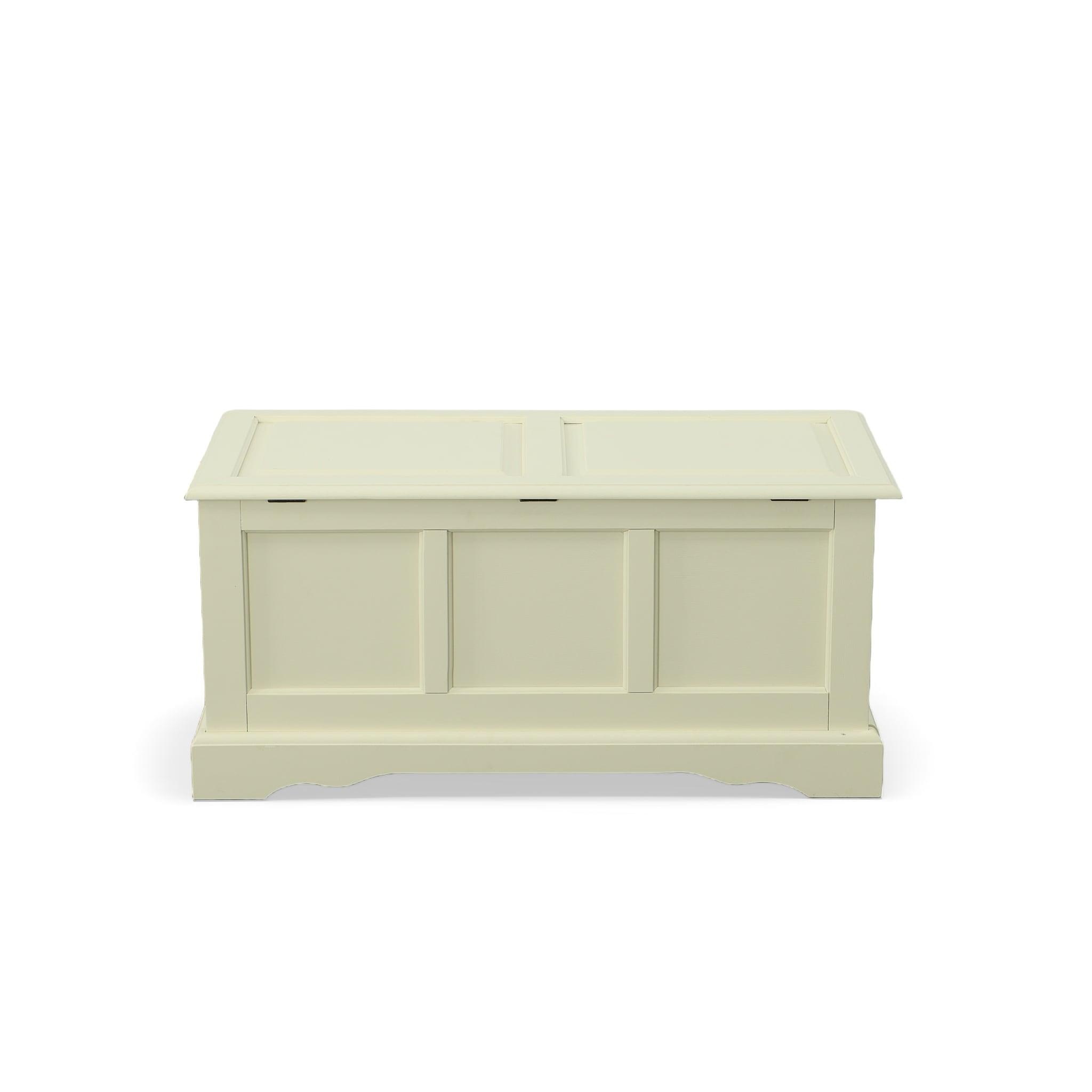 Carolina Living Hayden Blanket Chest Antique Ivory: Adult Assembly, Wood Frame, 100 lb Capacity