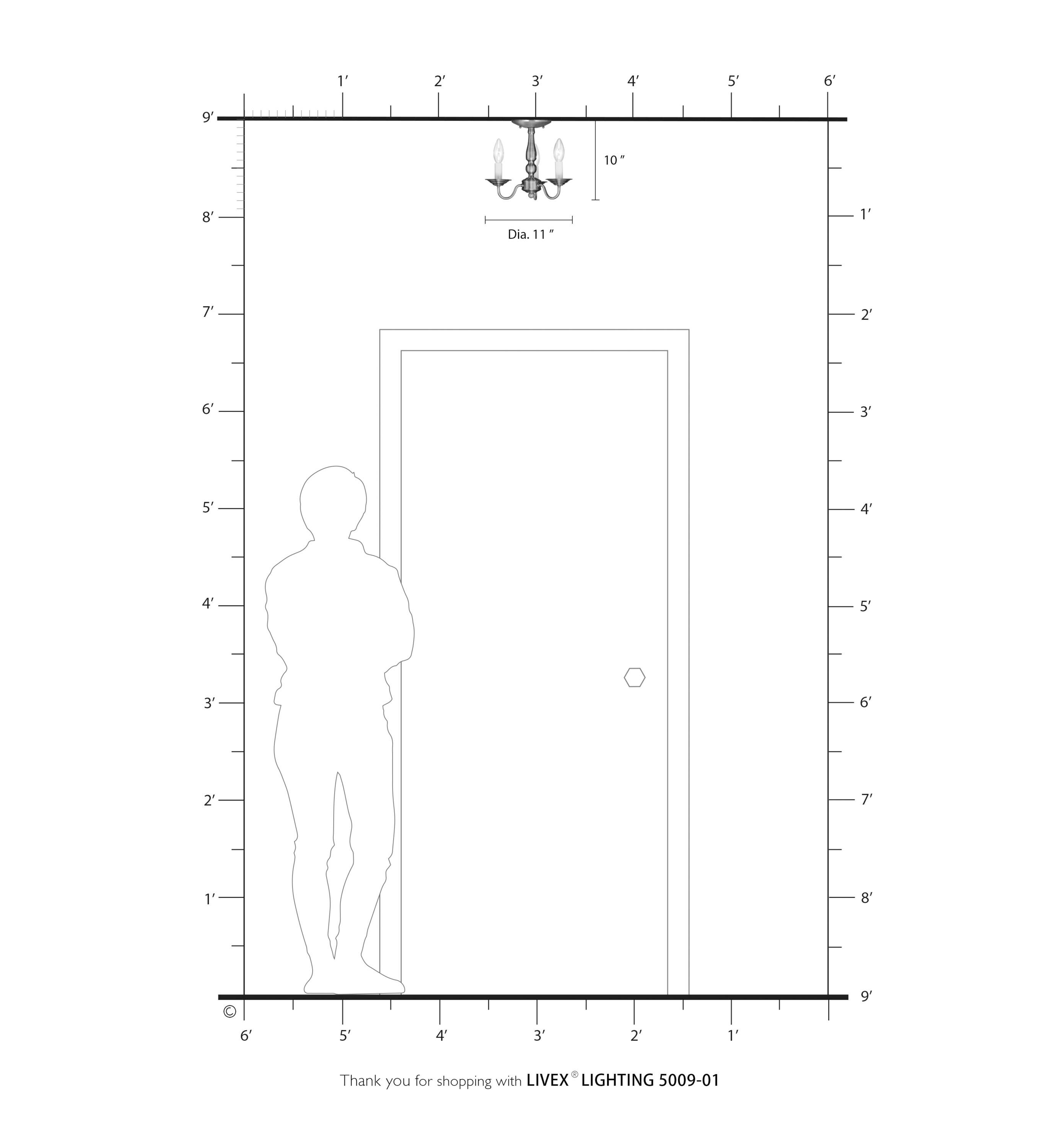 Livex Lighting Williamsburgh 3 - Light Chandelier in  Antique Brass