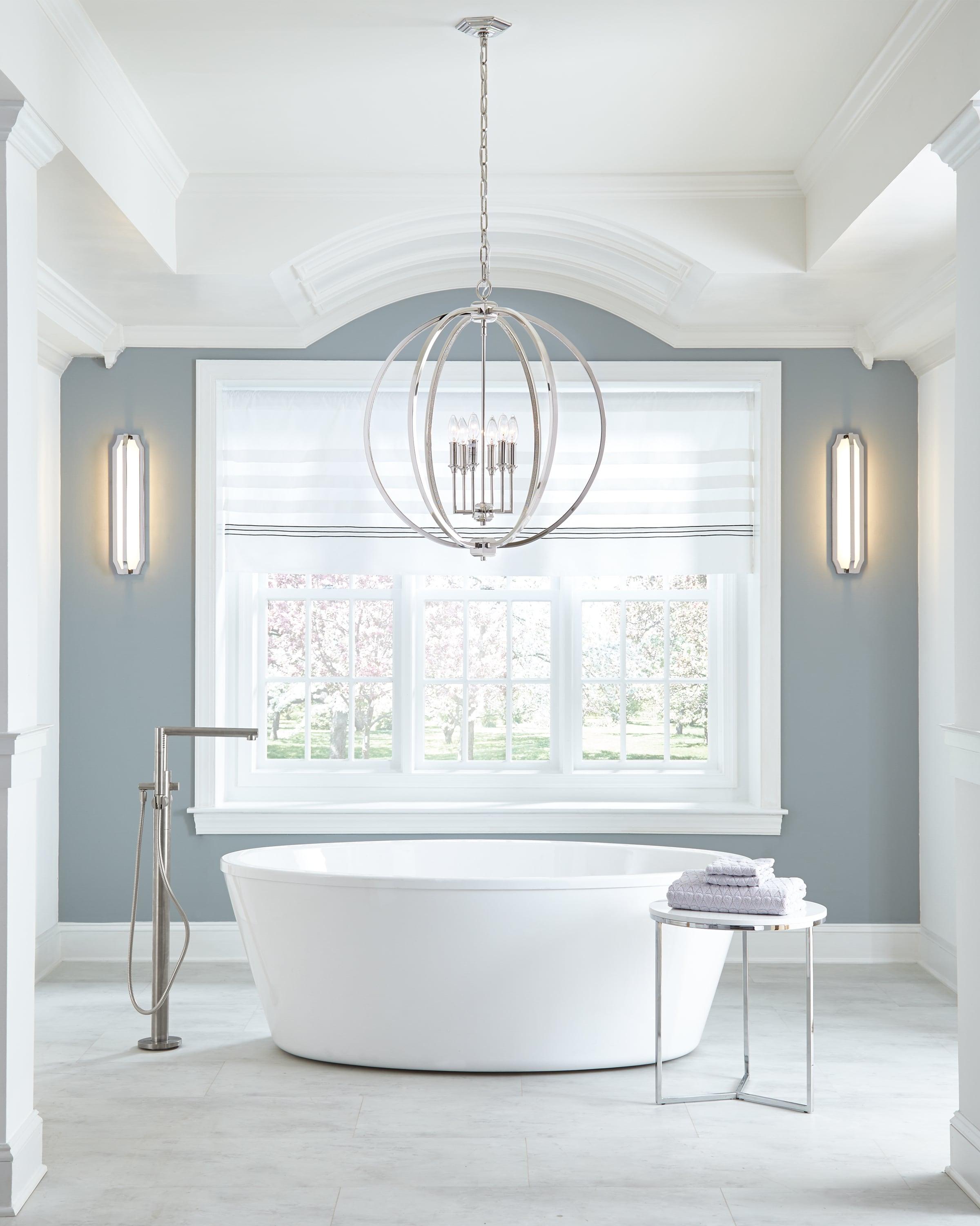 Corinne 6-Light Polished Nickel Hanging Pendant