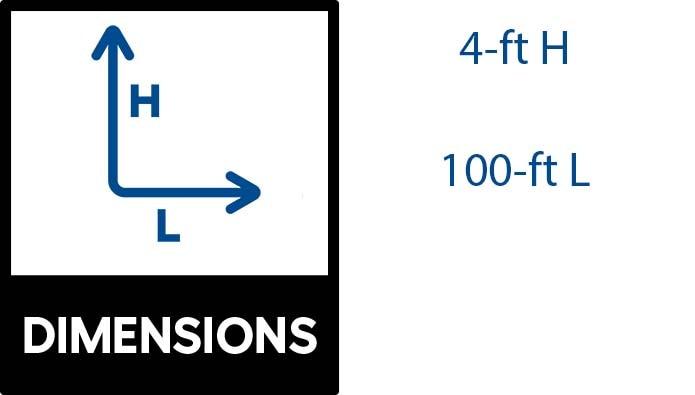 Tenax Select Pet Fence, Black, 4 X 100 Feet