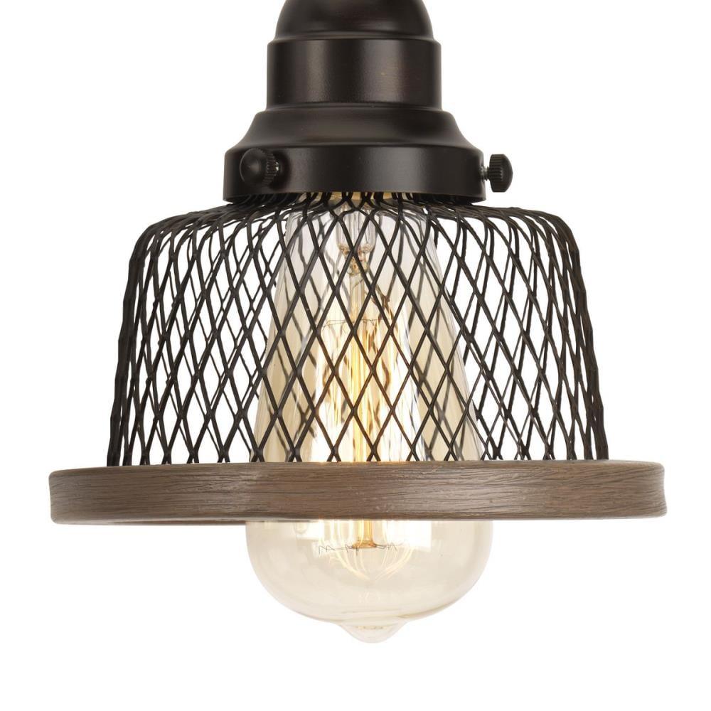 Progress Lighting Tilley 2-Light Bath & Vanity in Antique Bronze, Steel, Industrial Style, Metal Mesh Shades