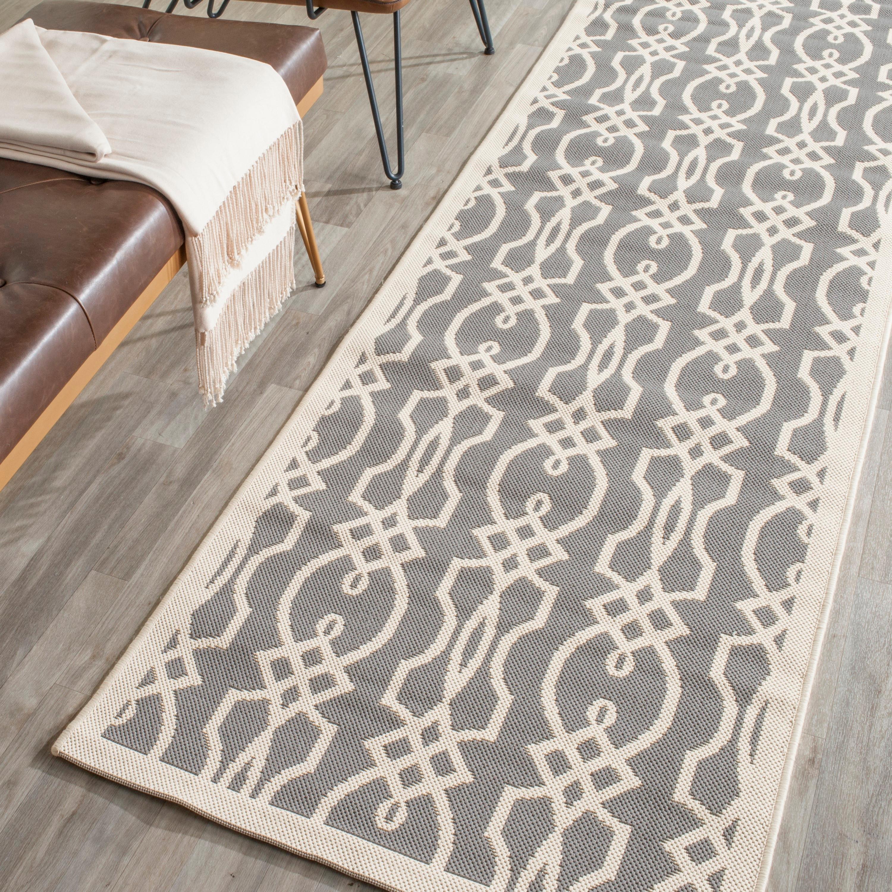 Martha Stewart Villa Screen - MSR4220 - Indoor Power Loomed Runners - Cement - 2'7"x8'2"