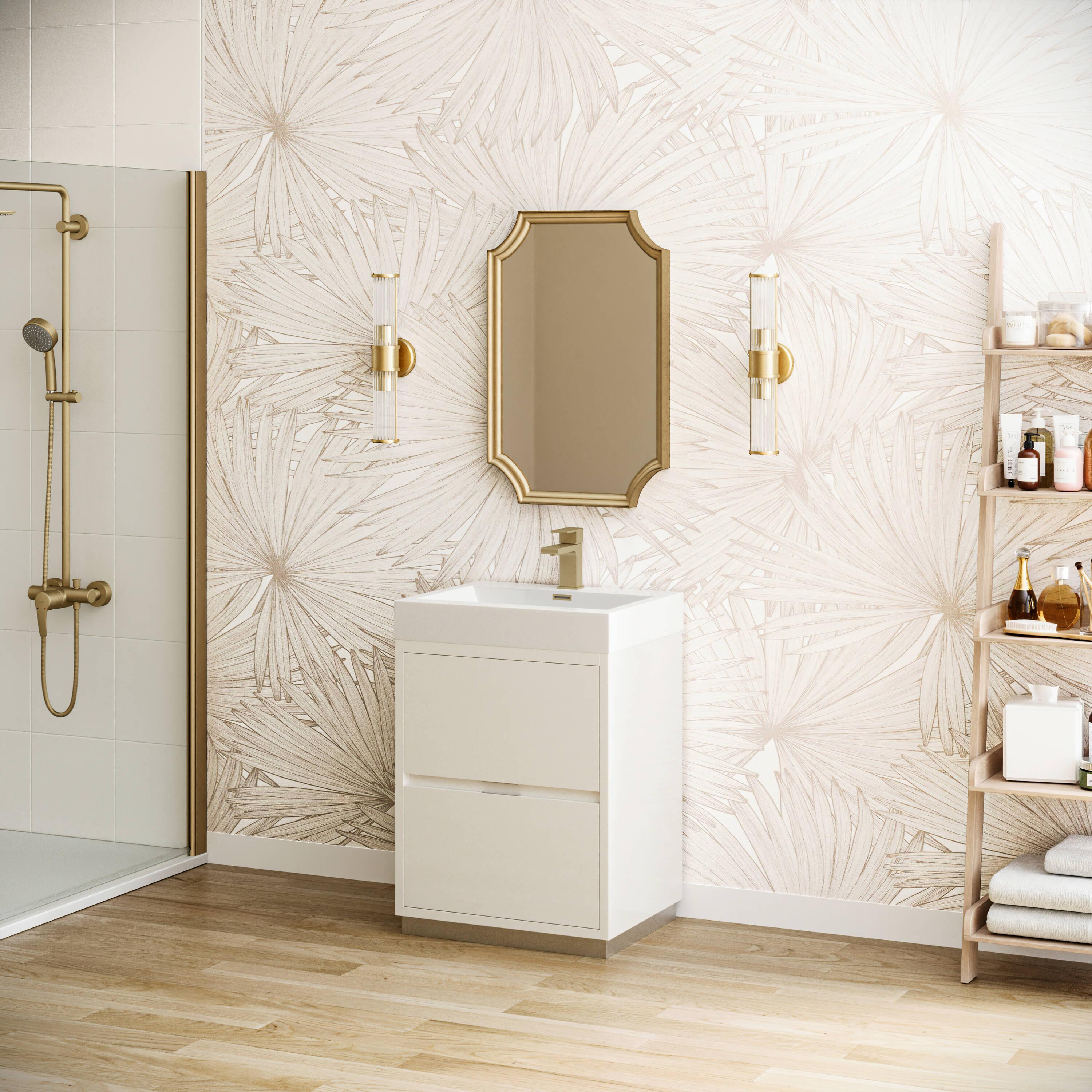 Valencia 24" Freestanding Single Sink Bathroom Vanity with Top and Sink (Faucet Not Included)