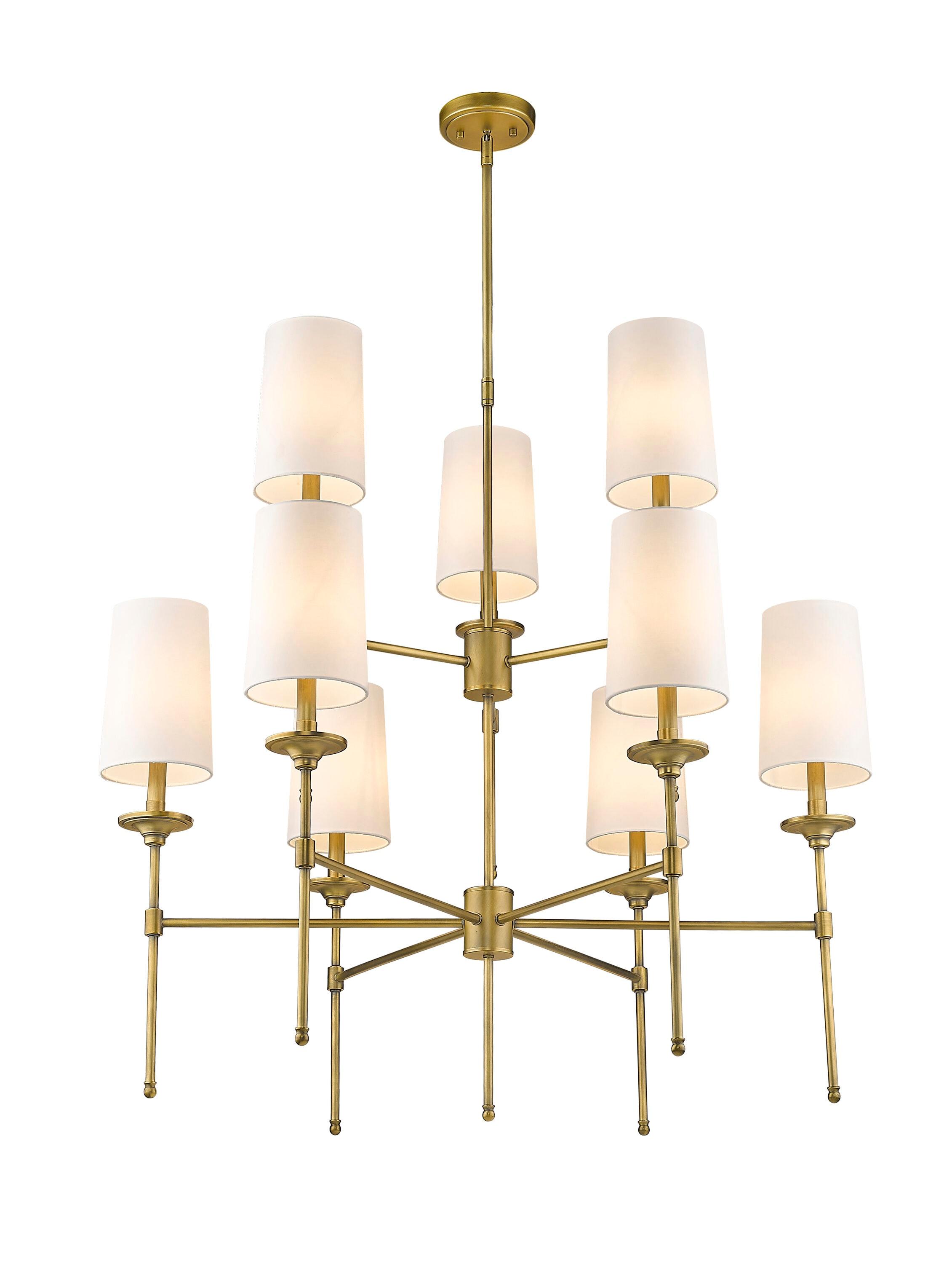 Z-Lite Emily 9 - Light Chandelier in  Rubbed Brass
