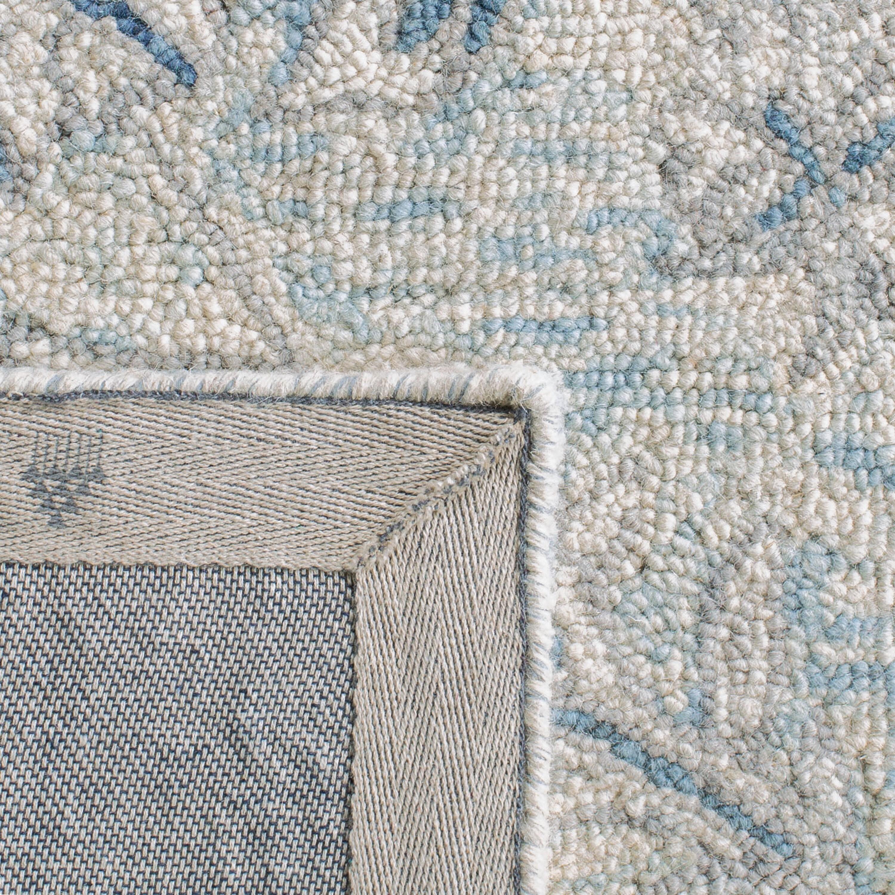 Micro-Loop MLP506 Hand Tufted Area Rug - Light Blue/Ivory - 5'x5' - Safavieh.
