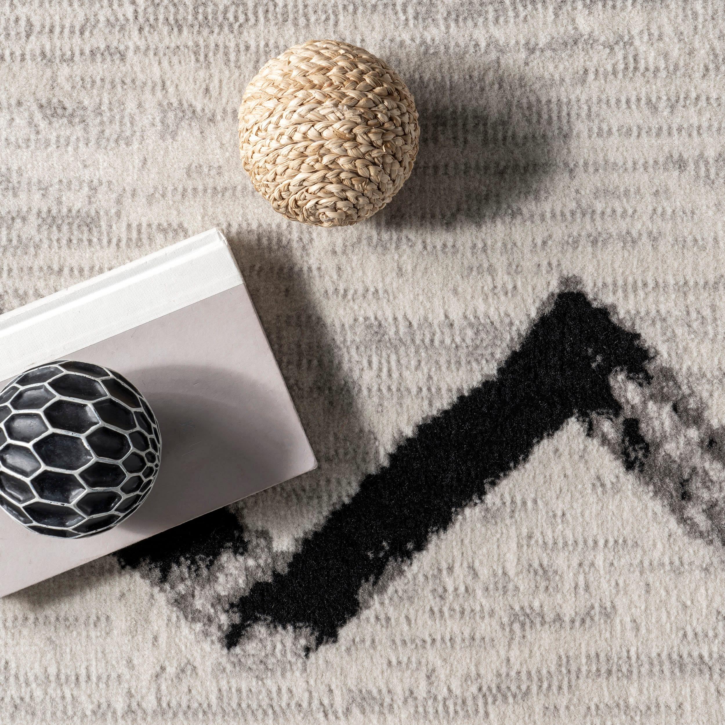 Nuloom Addison Chevron 9x12 Indoor Area Rug for Living Room Bedroom Dining Room Kitchen, Grey/Ivory