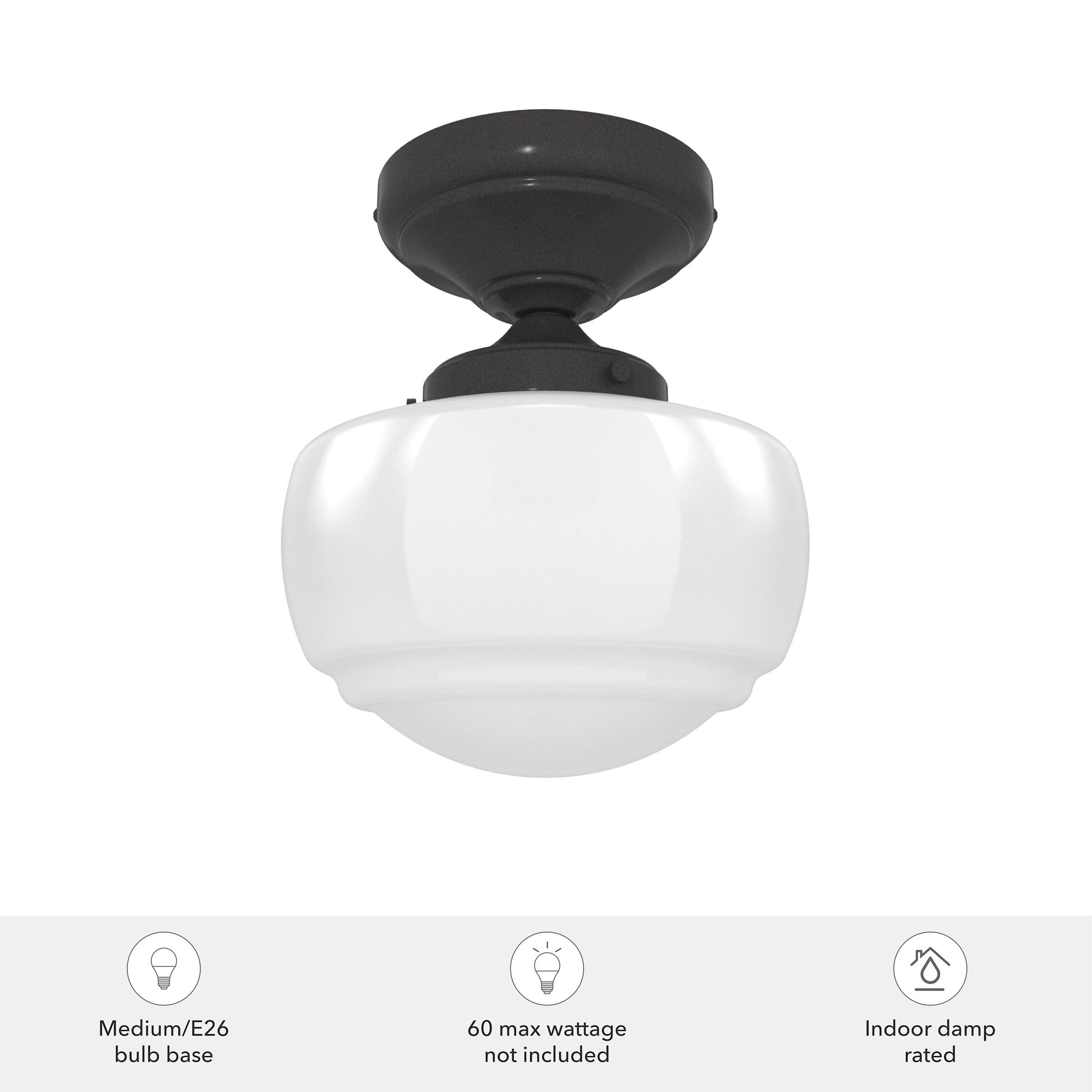 Hunter Saddle Creek 1 Light Mini Flush Mount Ceiling Light Fixture