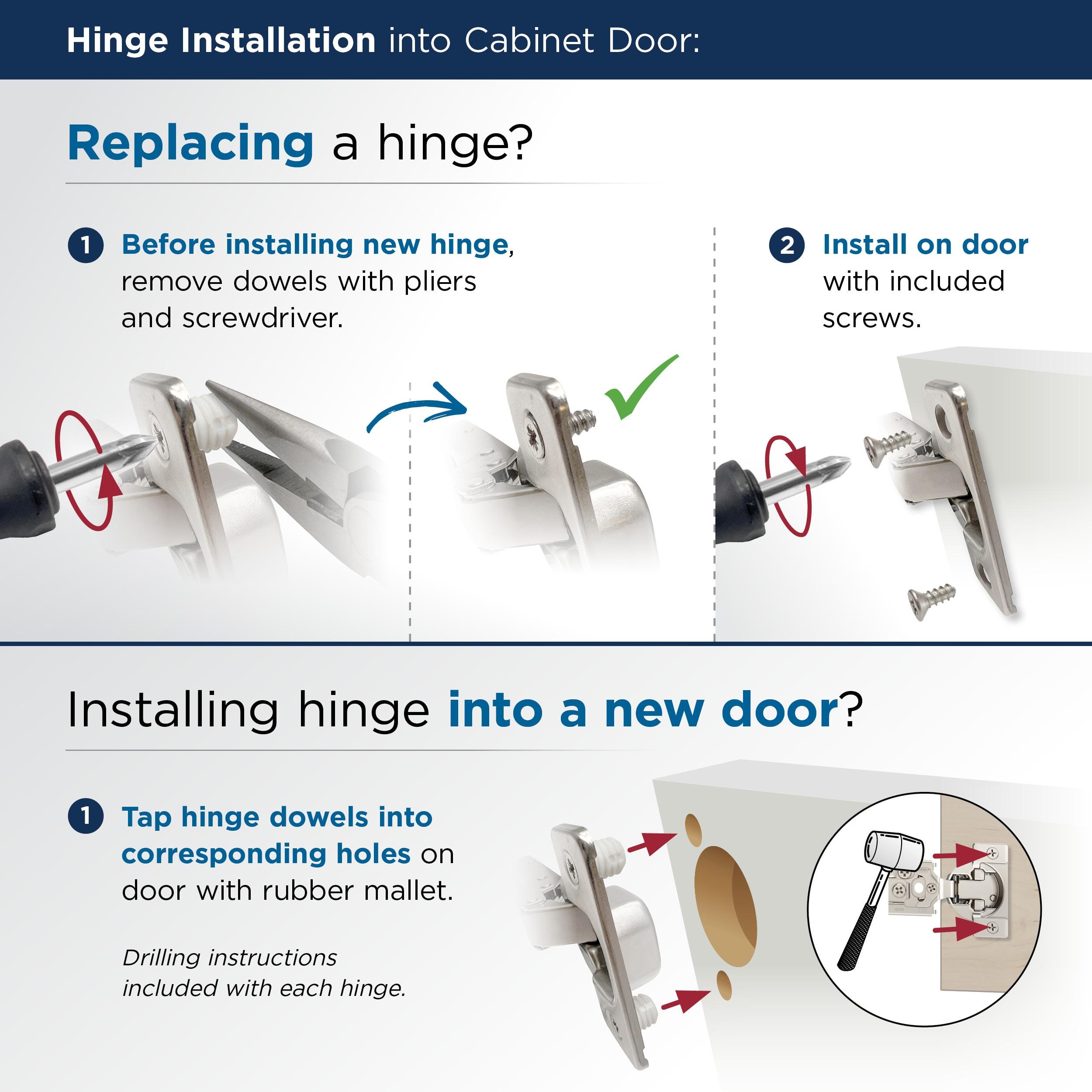 Full Overlay Face Frame Soft Close Euro Concealed Cabinet Hinge - 1 Pair