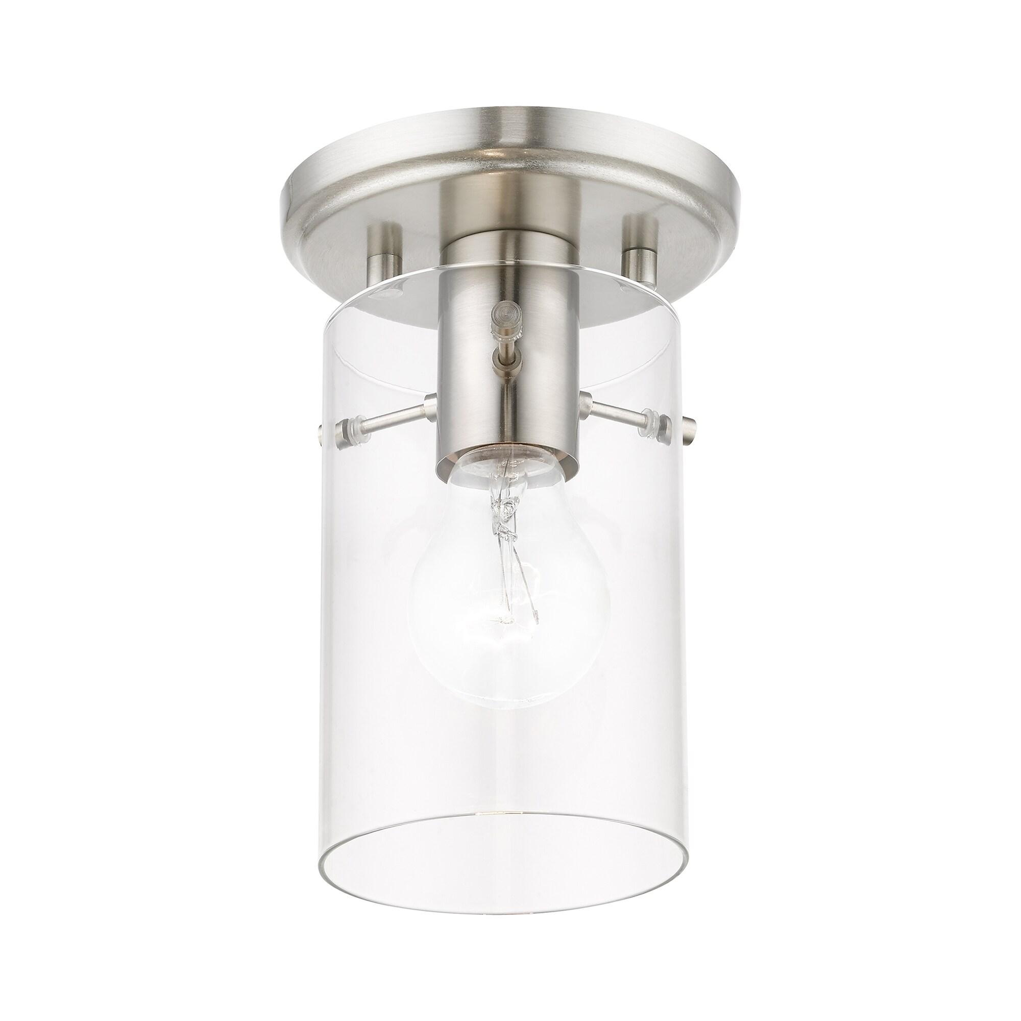 Livex Lighting Munich 1 - Light Flush Mount in  Brushed Nickel