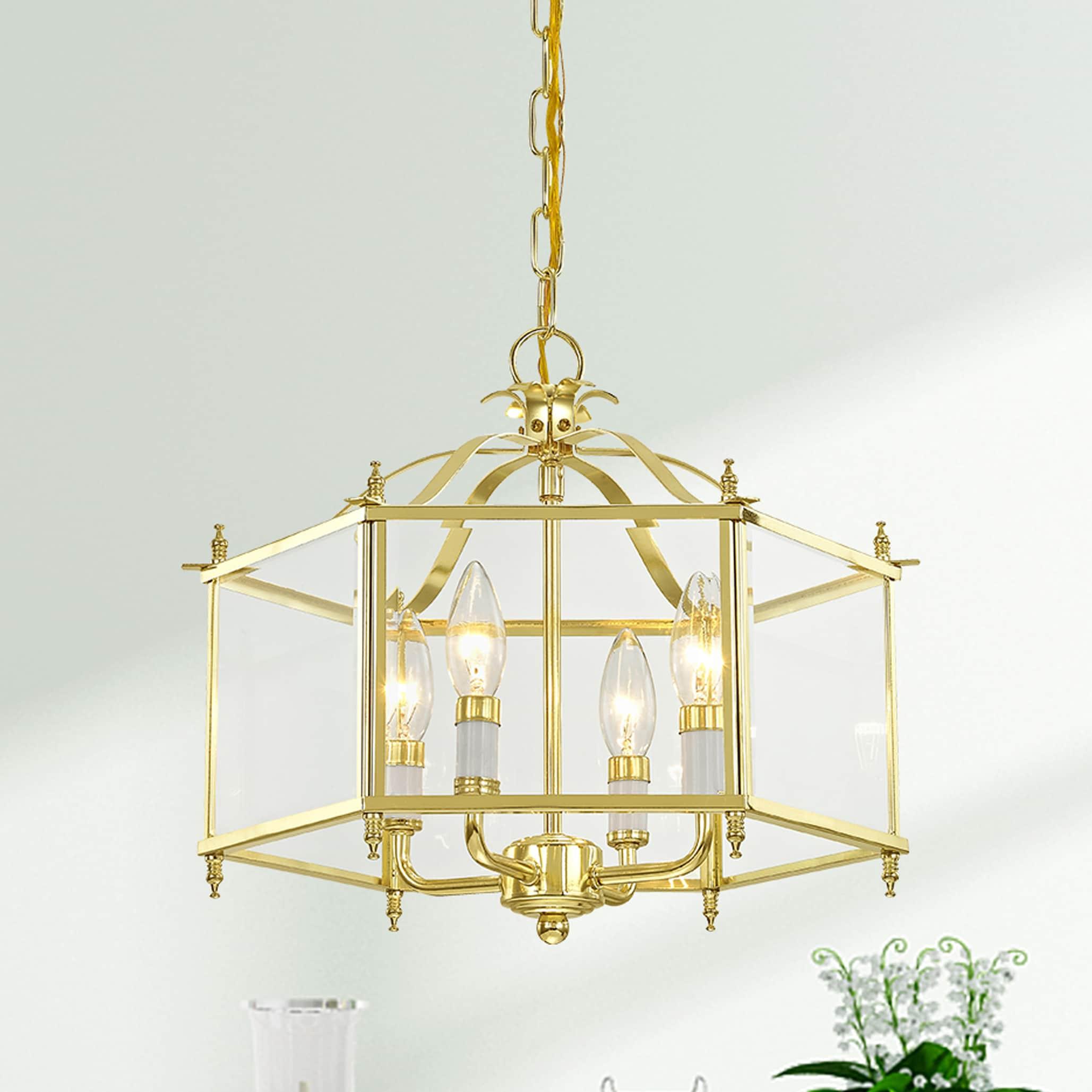 Livex Lighting Livingston 4 - Light Pendant in  Polished Brass