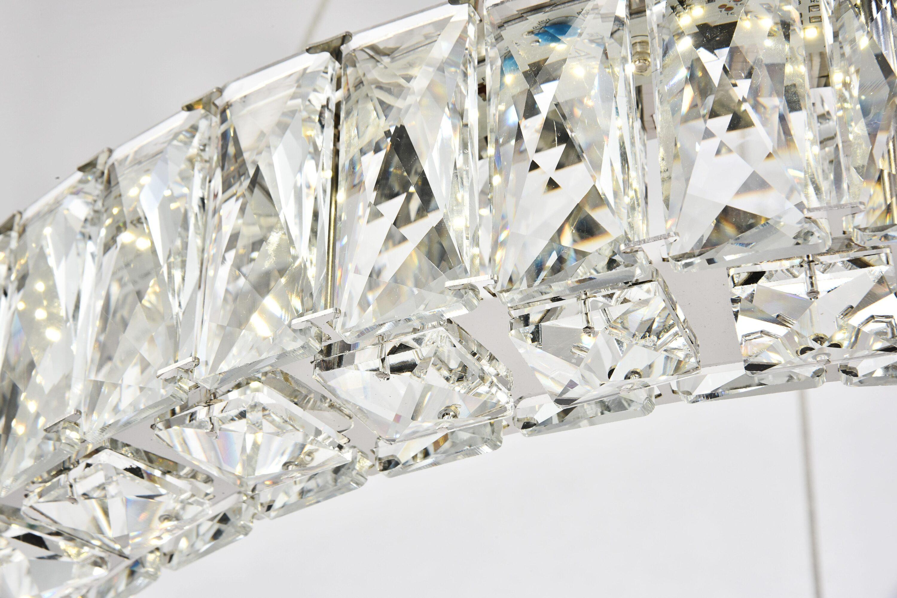 Monroe Integrated LED chip light Chrome Chandelier Clear Royal Cut Crystal