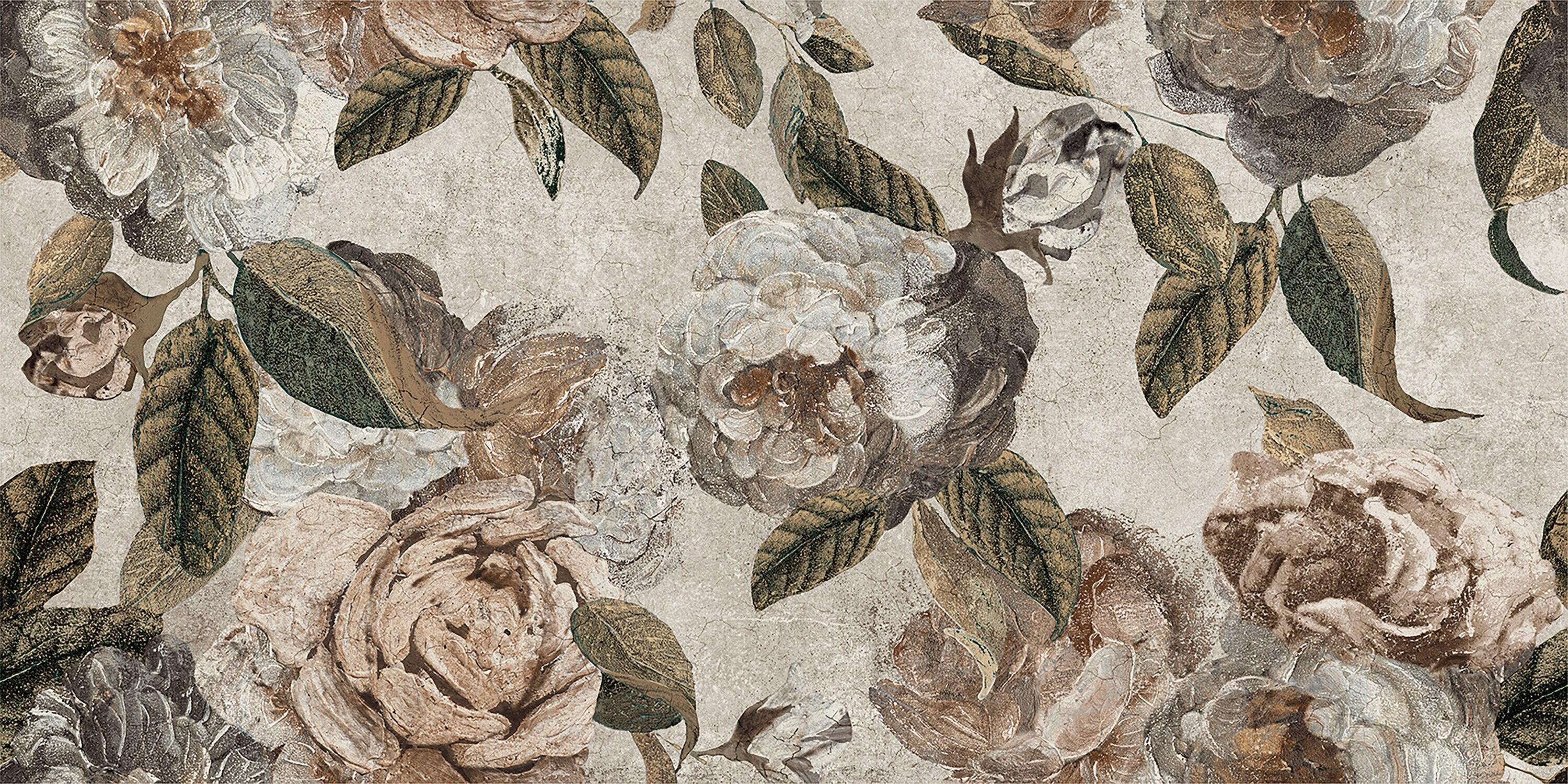 Merola Tile Parete Fiori 24" x 47" Porcelain Natural / Floral Wall & Floor Tile