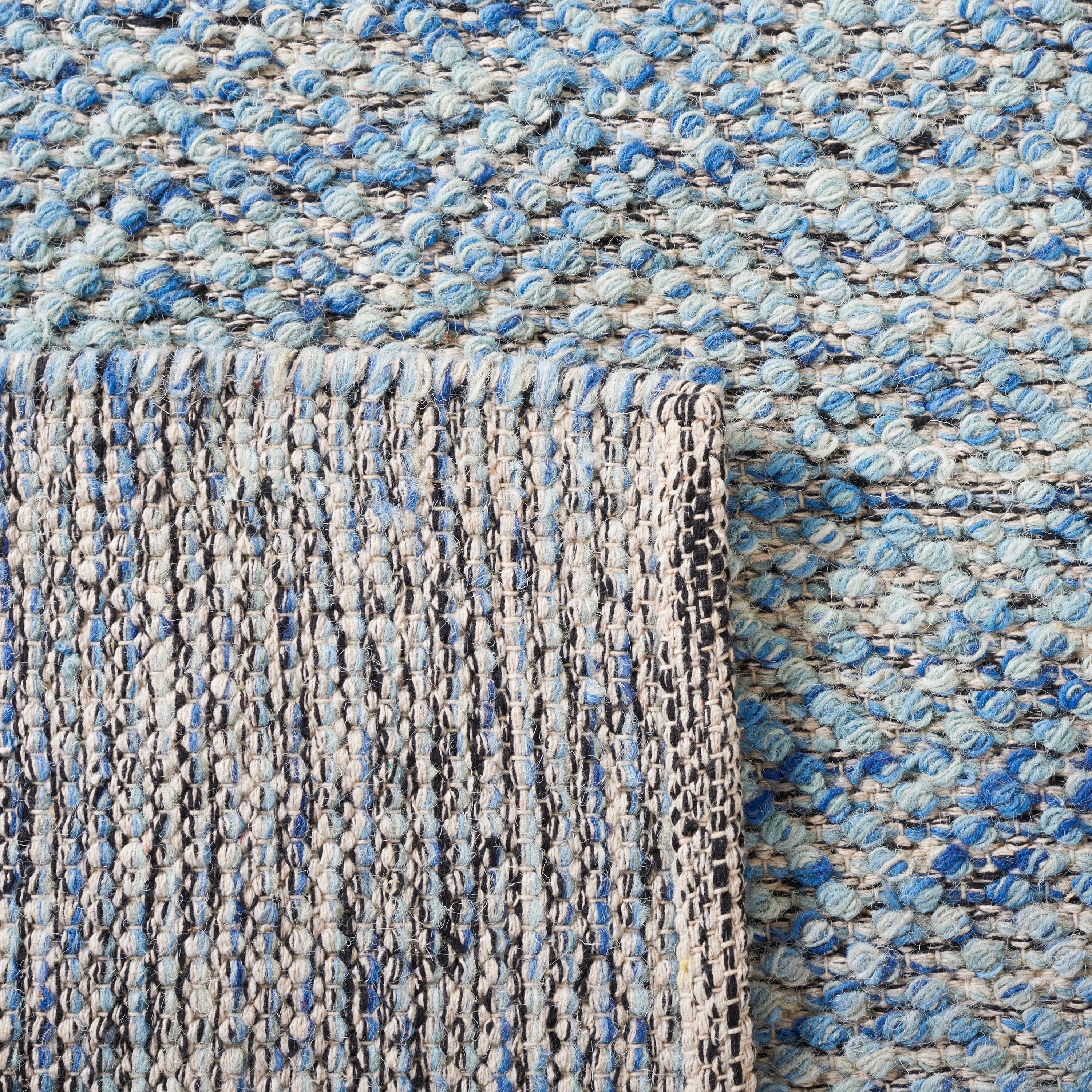 SAFAVIEH Natura Eanna Geometric Wool Area Rug, Blue, 9' x 12'
