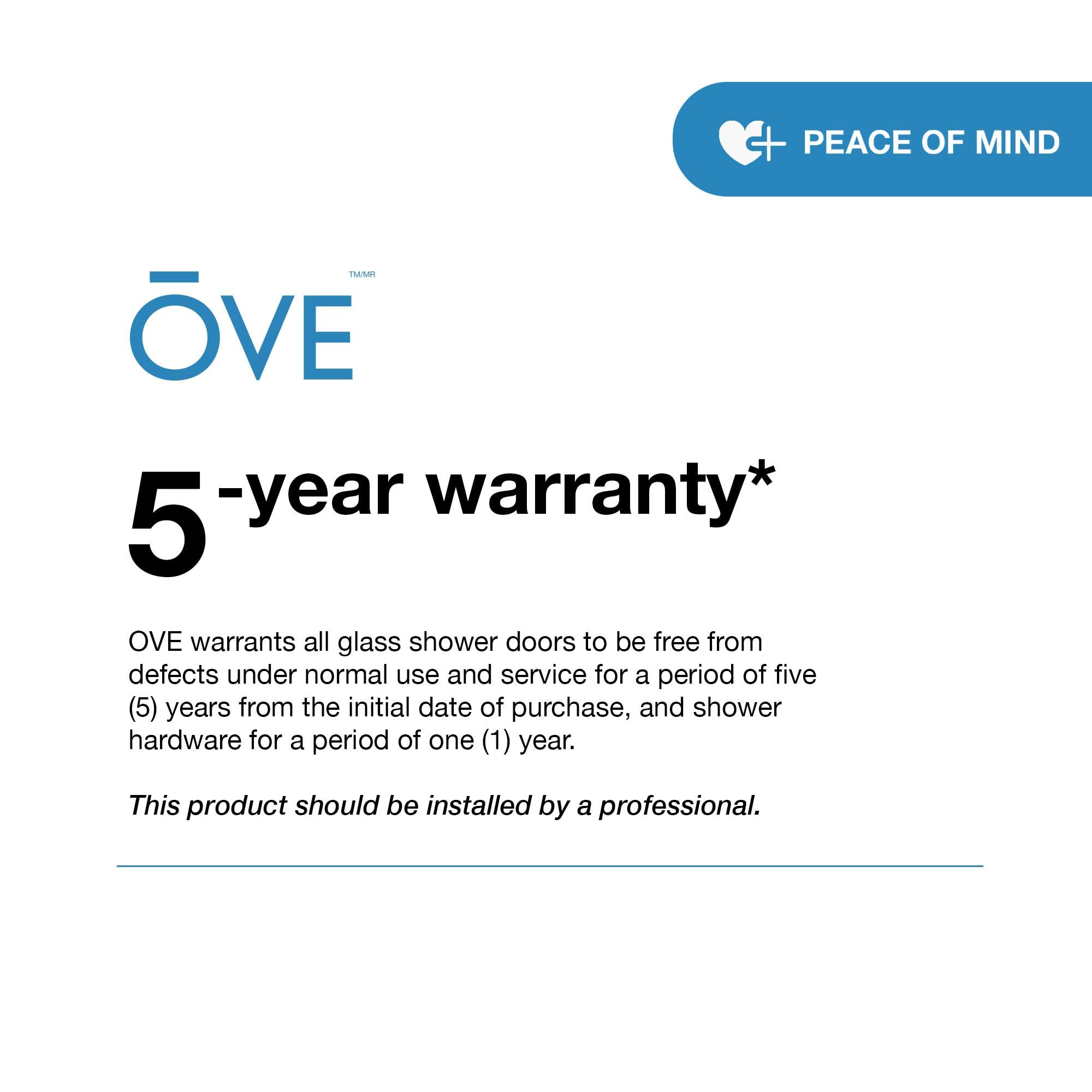 Ove Decors OVE Decors Breeze Premium 33 in. Round Shower Kit w/ Frosted, Base in Chrome Finish BREEZE 32 FROSTED GLASS KIT