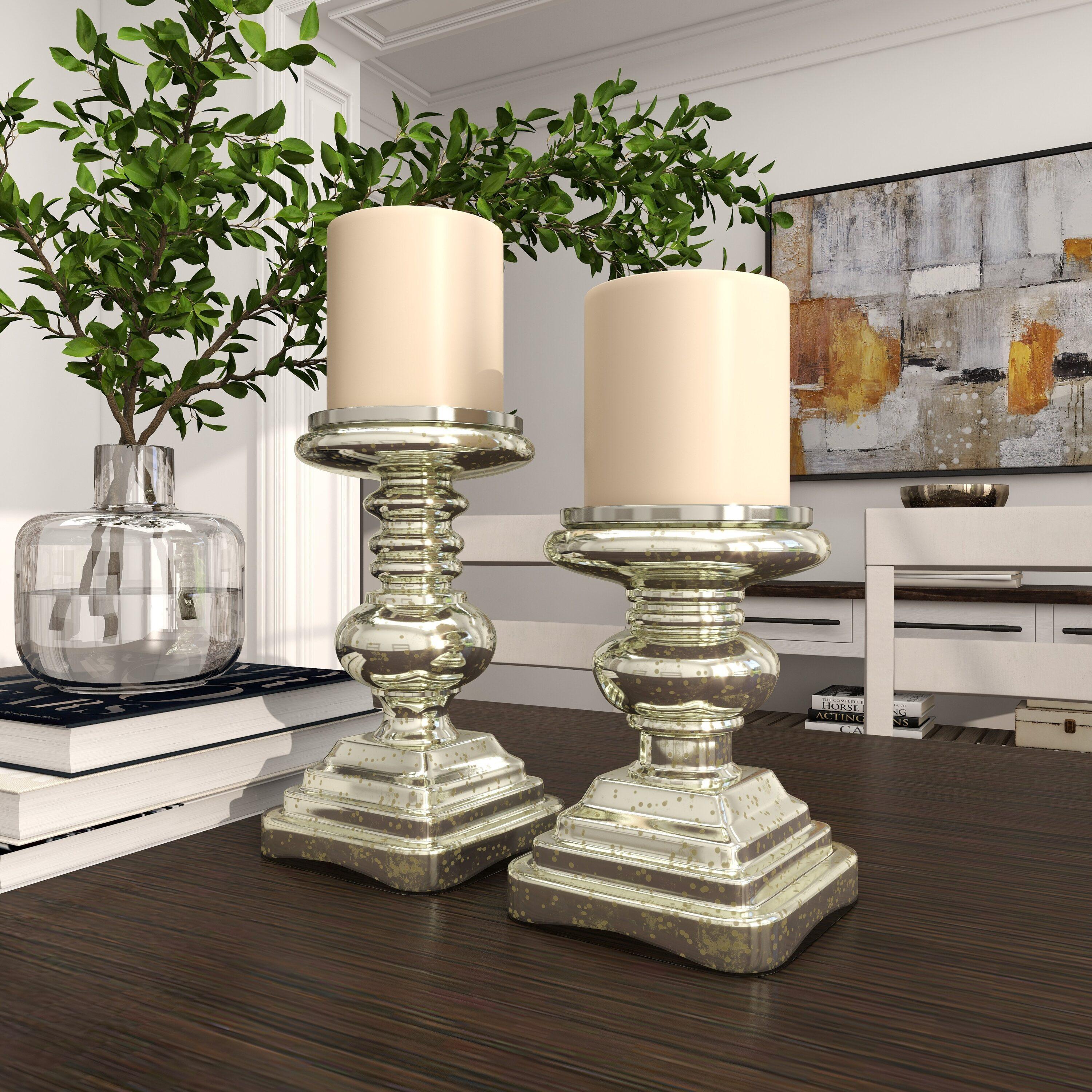 Traditional Candle Holder Set 2ct - Olivia & May