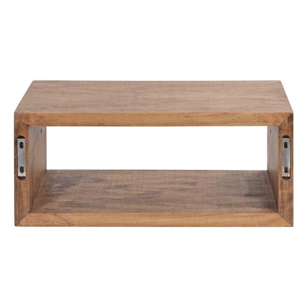 Kate & Laurel All Things 18" x 8" Holt Wood Wall Shelf Rustic Brown - Decor: Modern Geometric Floating Storage