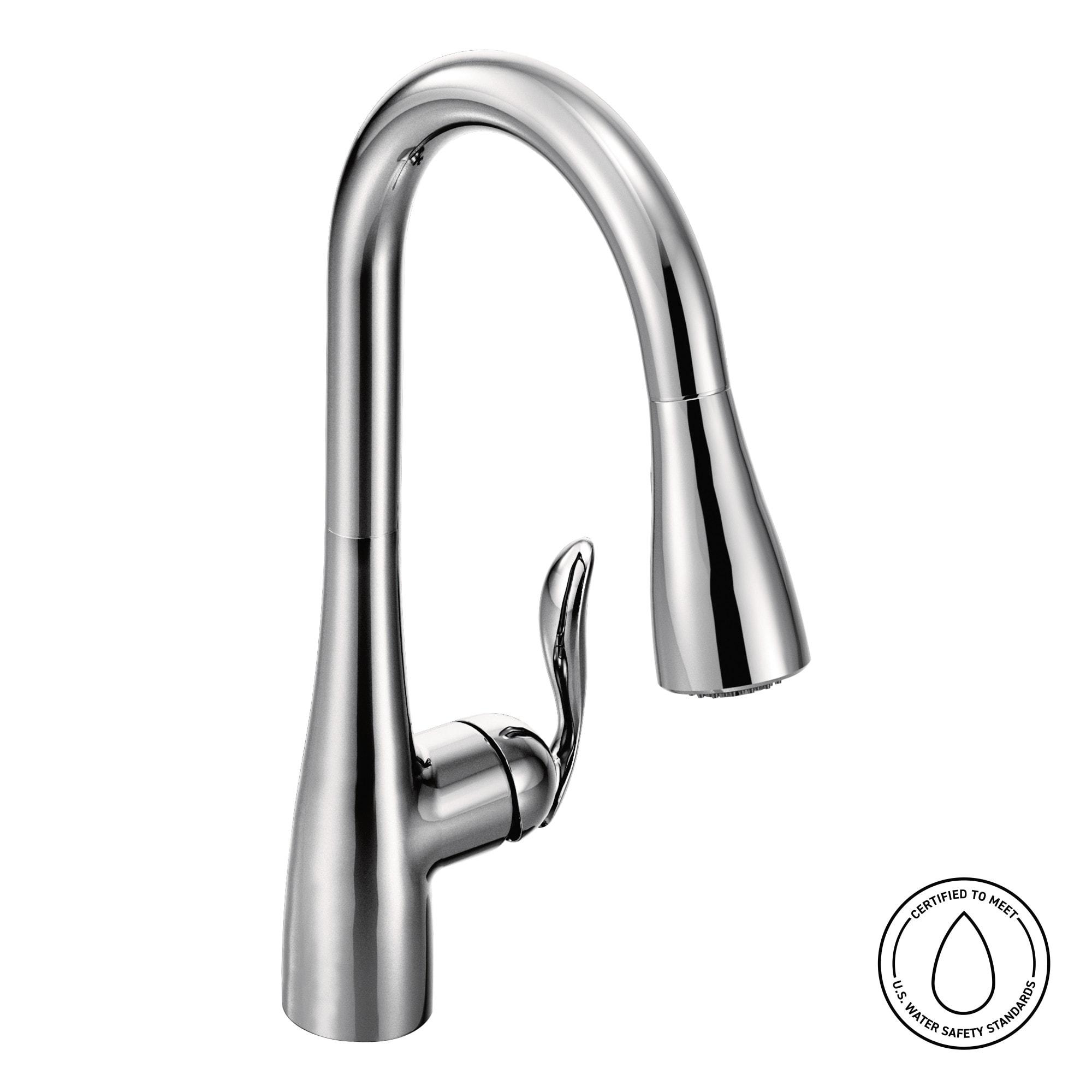 Moen Arbor One Handle Pulldown Kitchen Faucet Featuring Power Boost and Reflex