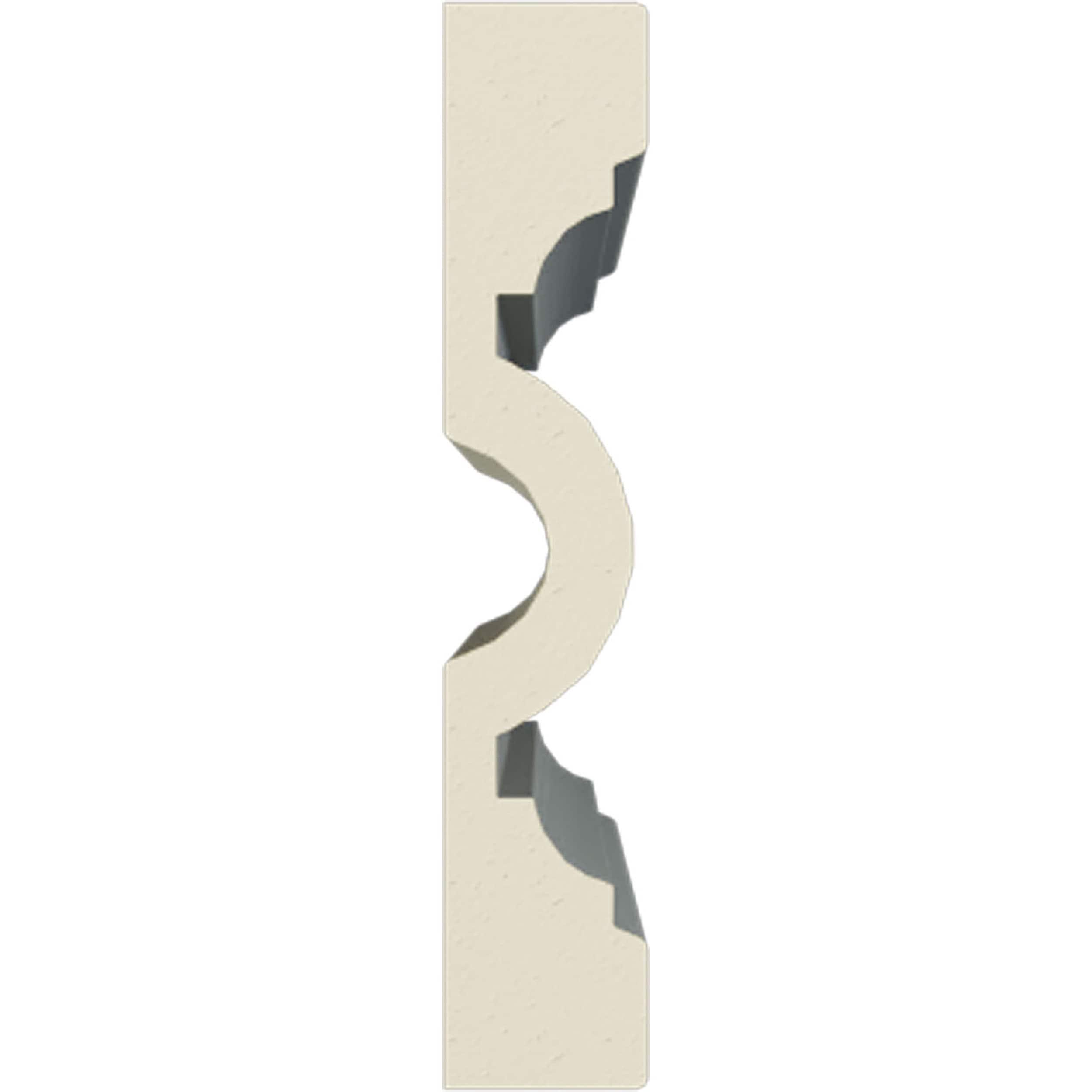Ekena Millwork 4"H x 3/4"P x 94 1/2"L Gorleen Chair Rail (Set of 8)