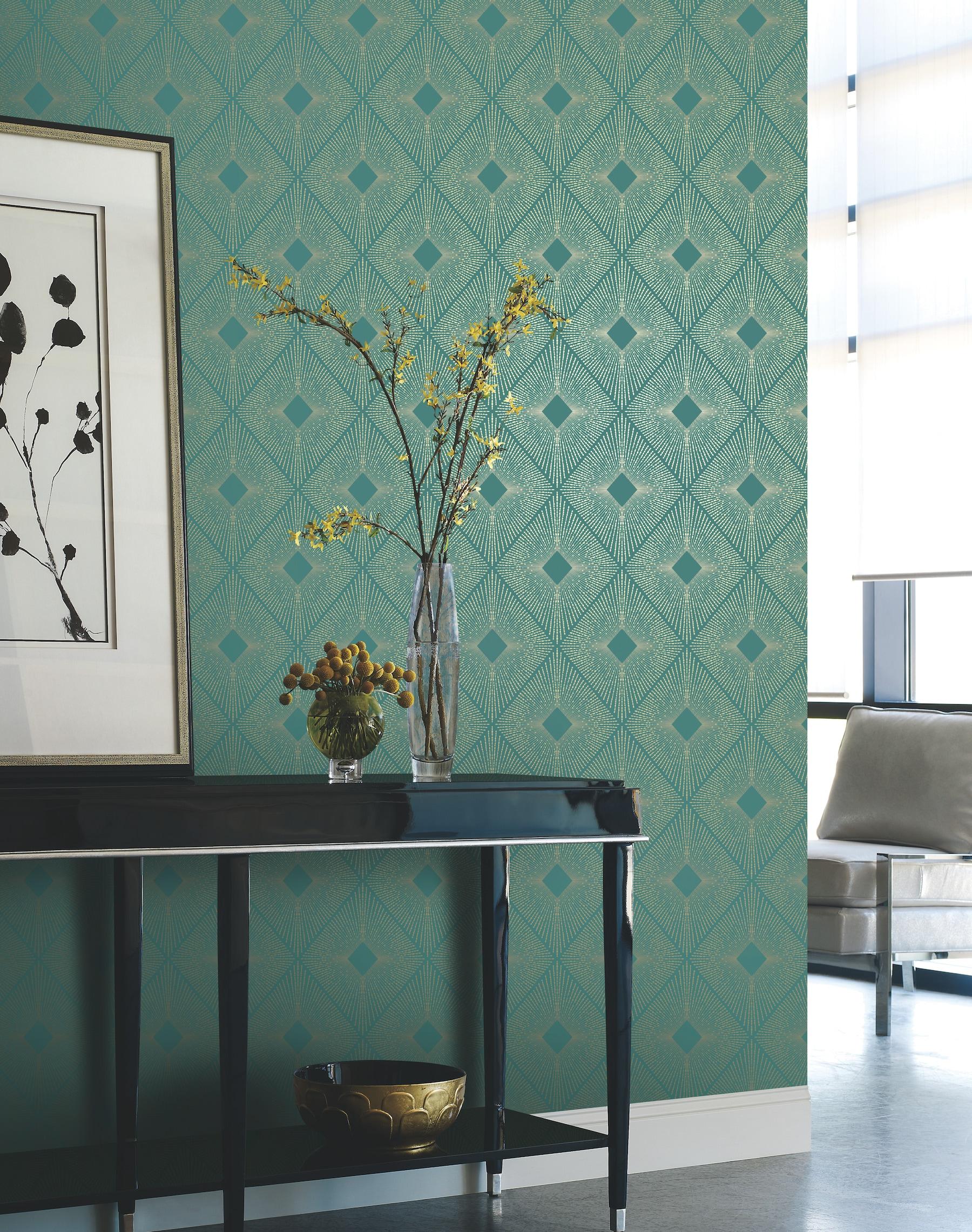 Antonina Vella Modern Metals Modern Geometric Wallpaper