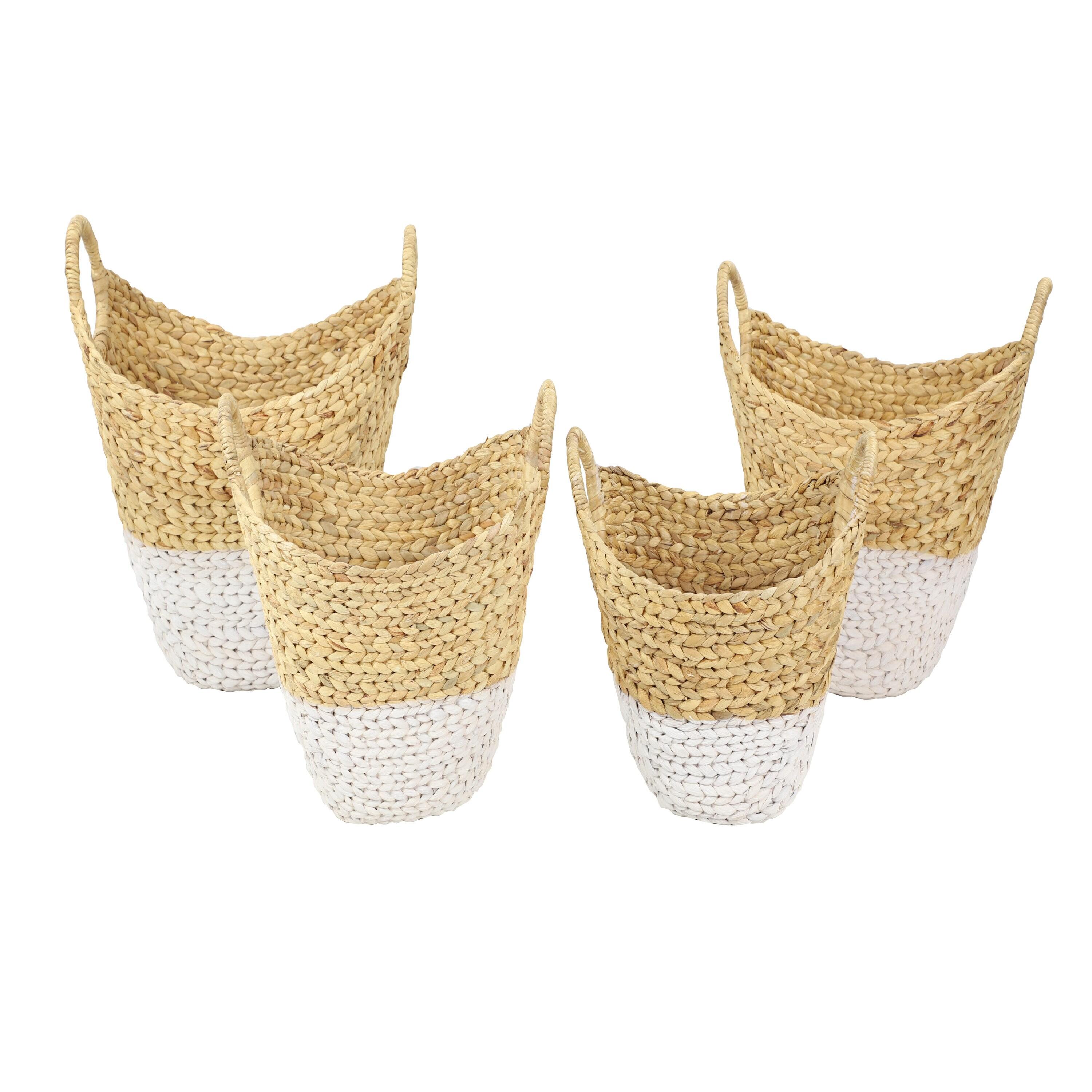 Dip-Dyed 4 Piece Wicker Basket Set