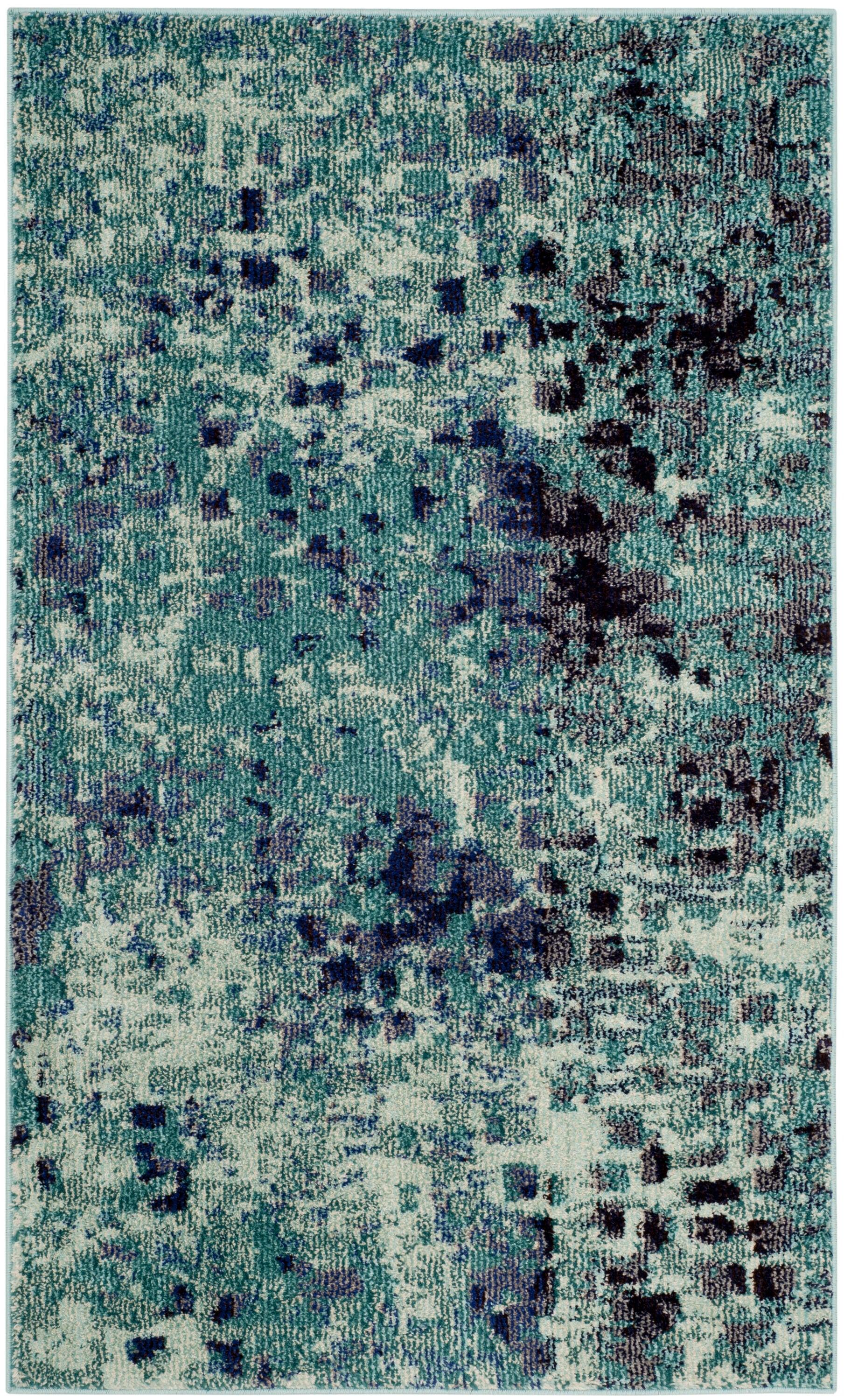 Monaco MNC225 Power Loomed Indoor Accent Rug - Light Blue/Multi - 3'x5' - Safavieh