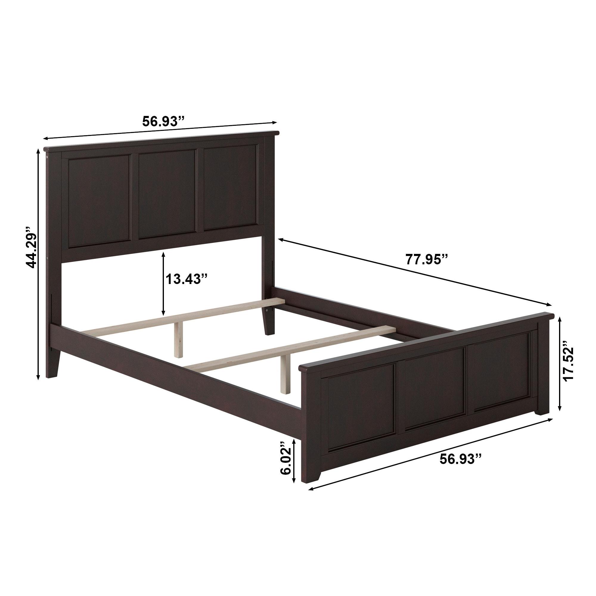 Madison Solid Wood Low Profile Platform Bed with Matching Footboard