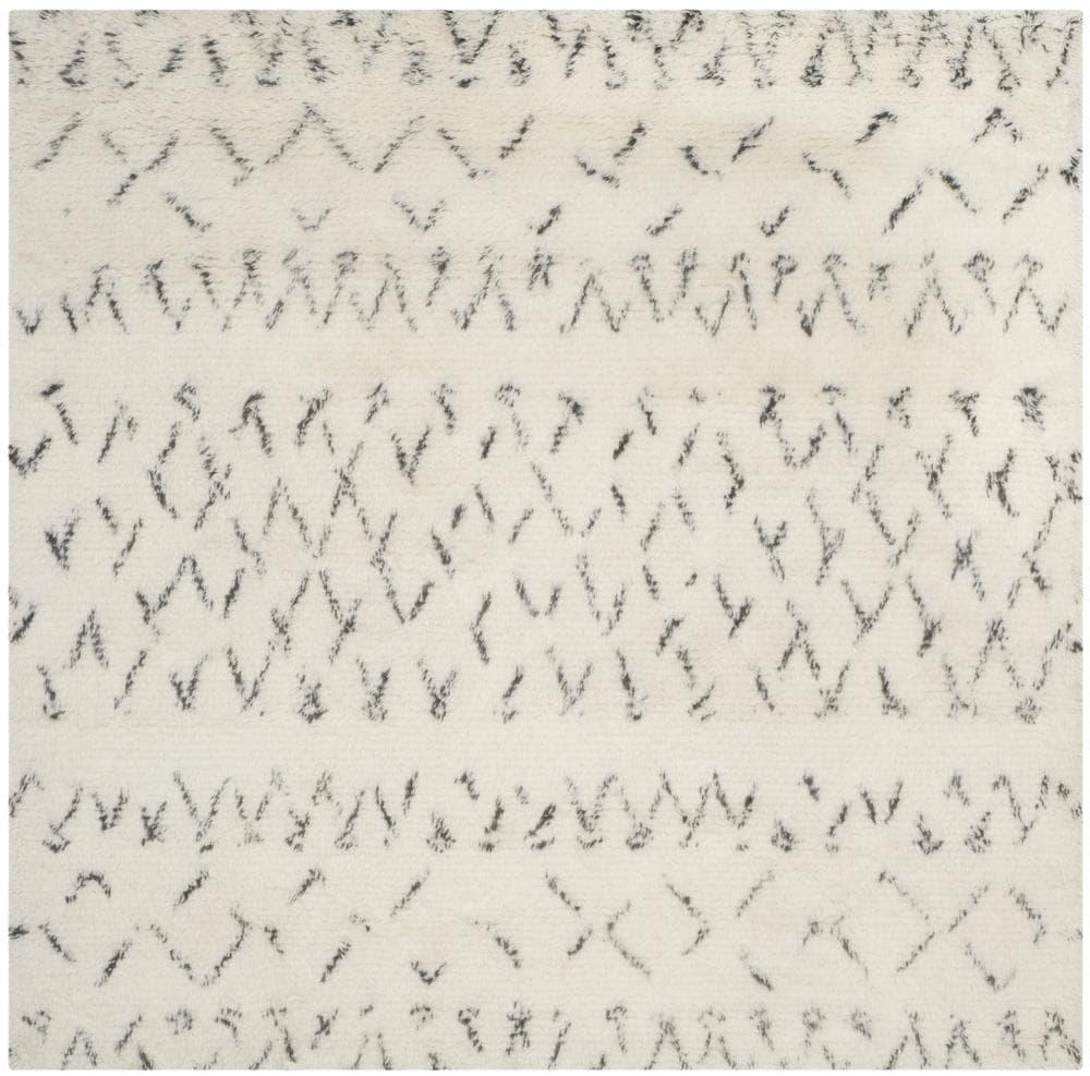 Safavieh CASABLANCA, IVORY / GREY, 6' X 6' Square, Area Rug, CSB851B-6SQ